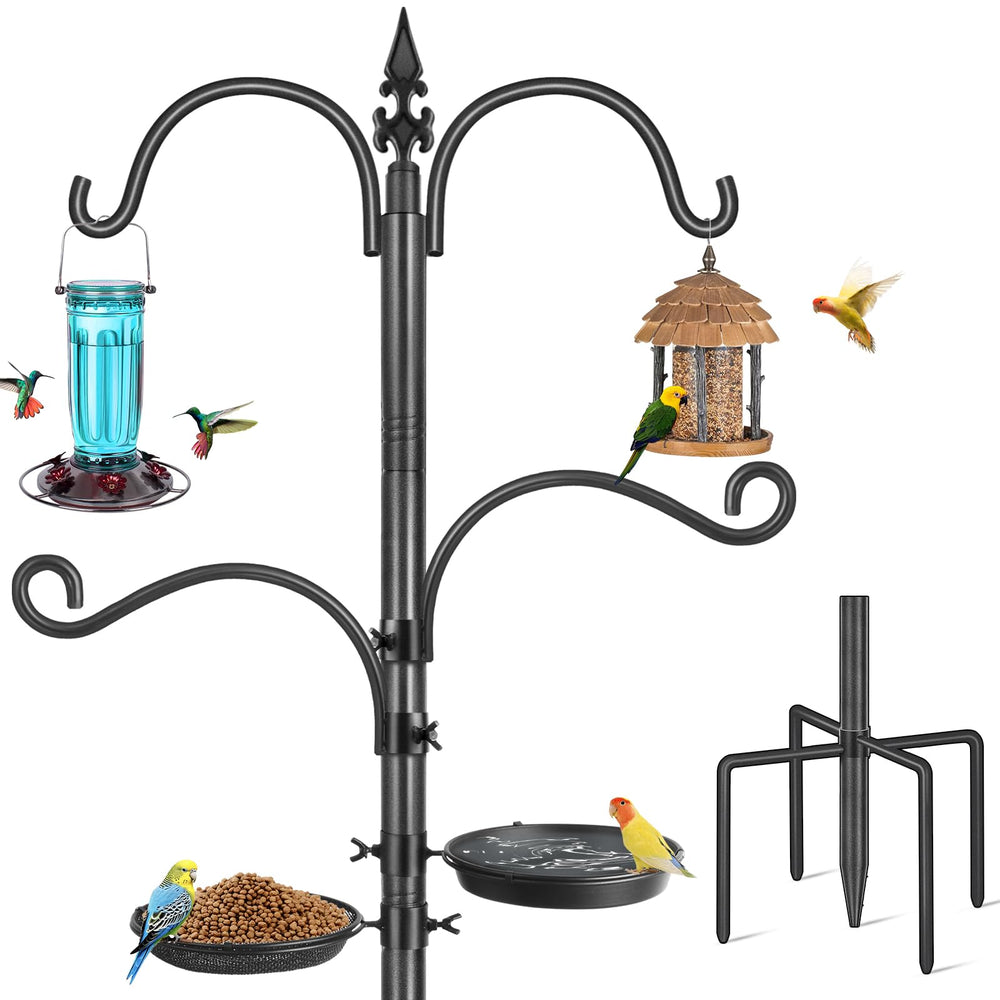 TOKPLNU front view of full 88-inch feeding station showing hooks and tray benefit viewing