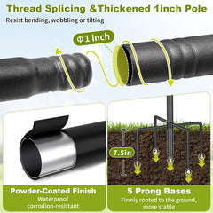 TOKPLNU pole set in garden at different heights showing placement flexibility benefit
