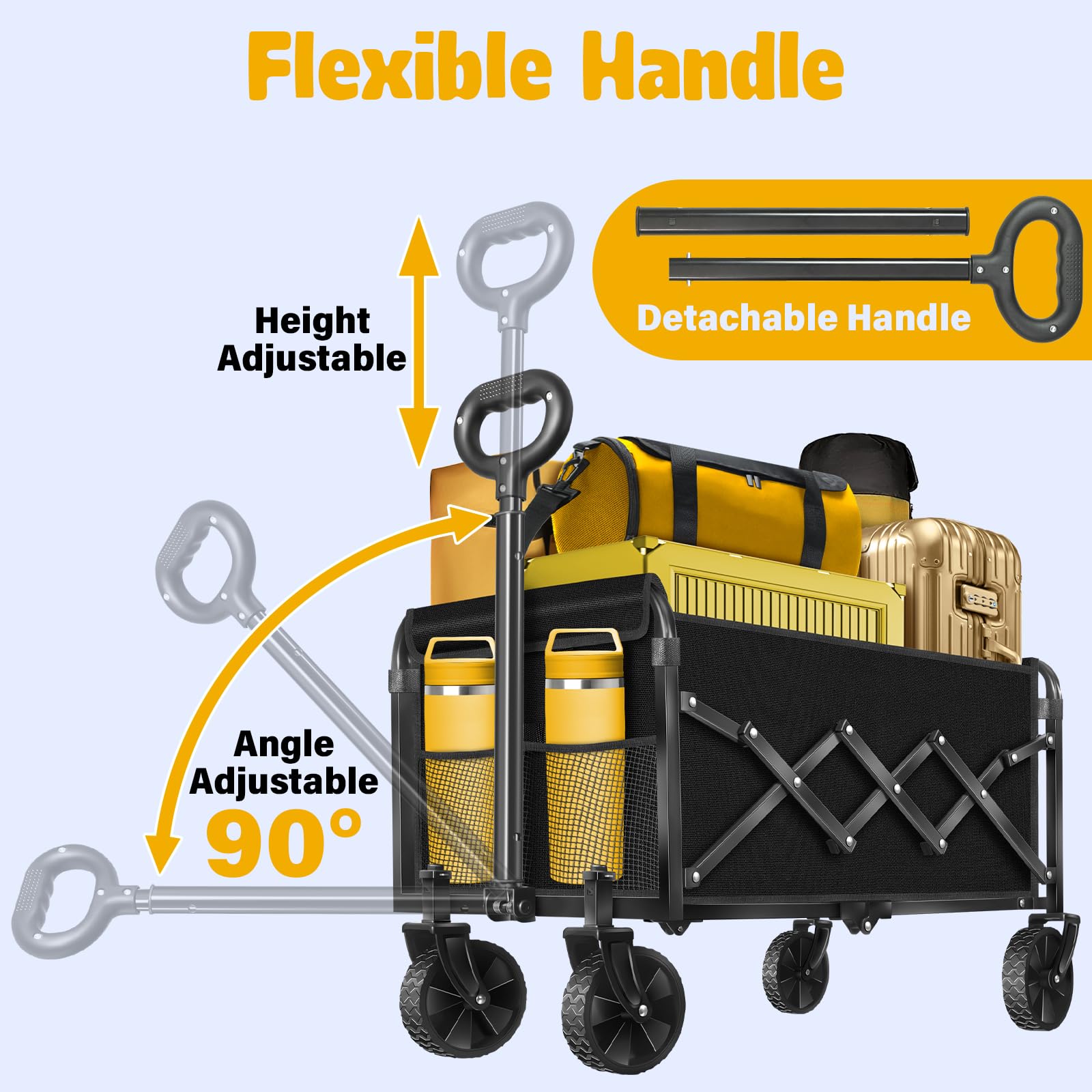 TOKXTIK folded next to car trunk illustrating compact storage ease