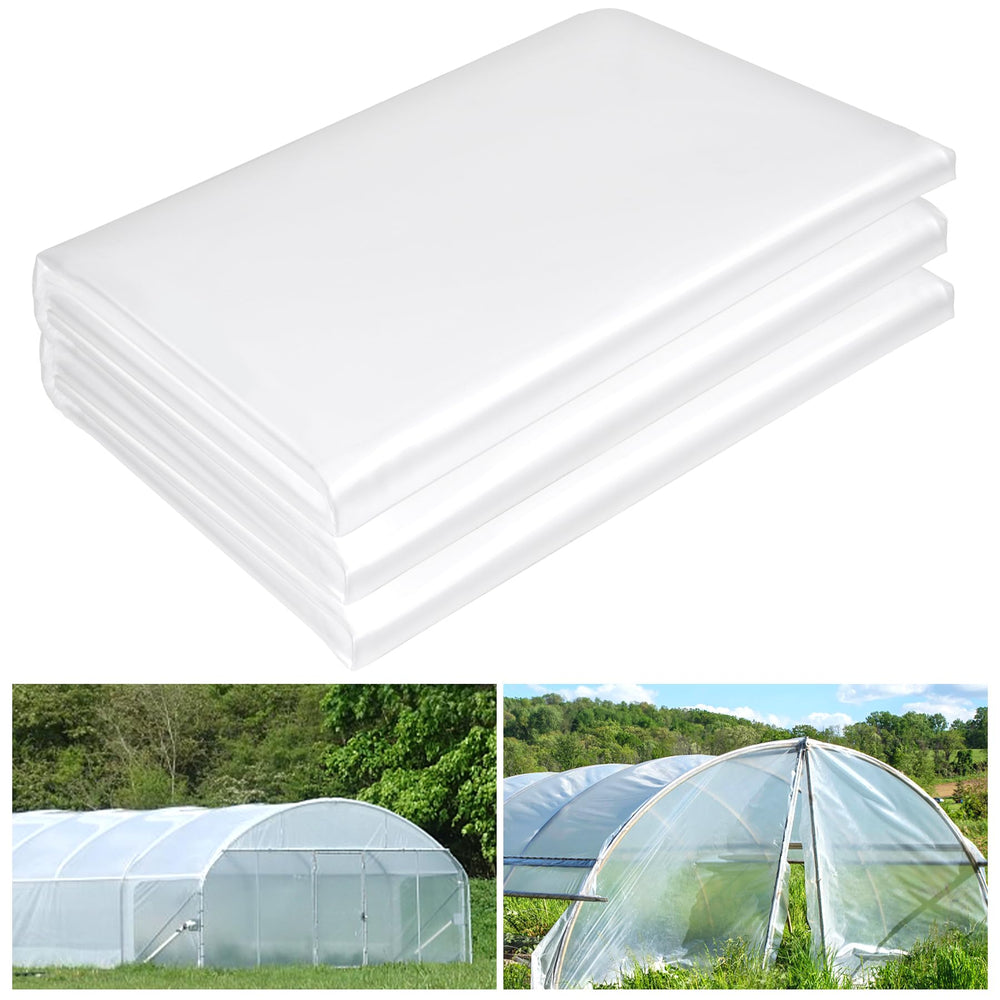 ToLanbbt front view of 24x26 clear greenhouse plastic showing product benefits