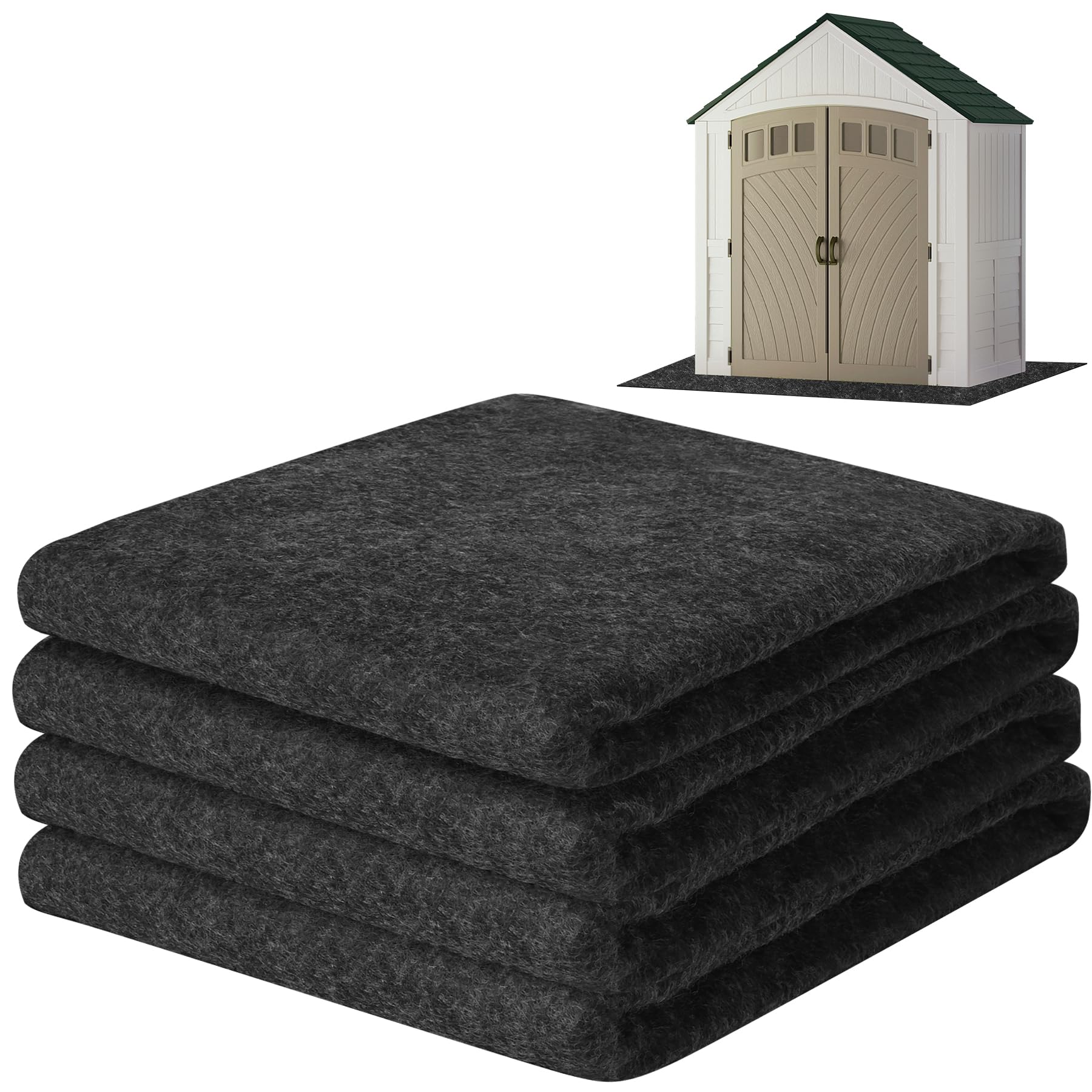 ToLanbbt front view of the full 10x10 mat protecting shed floor