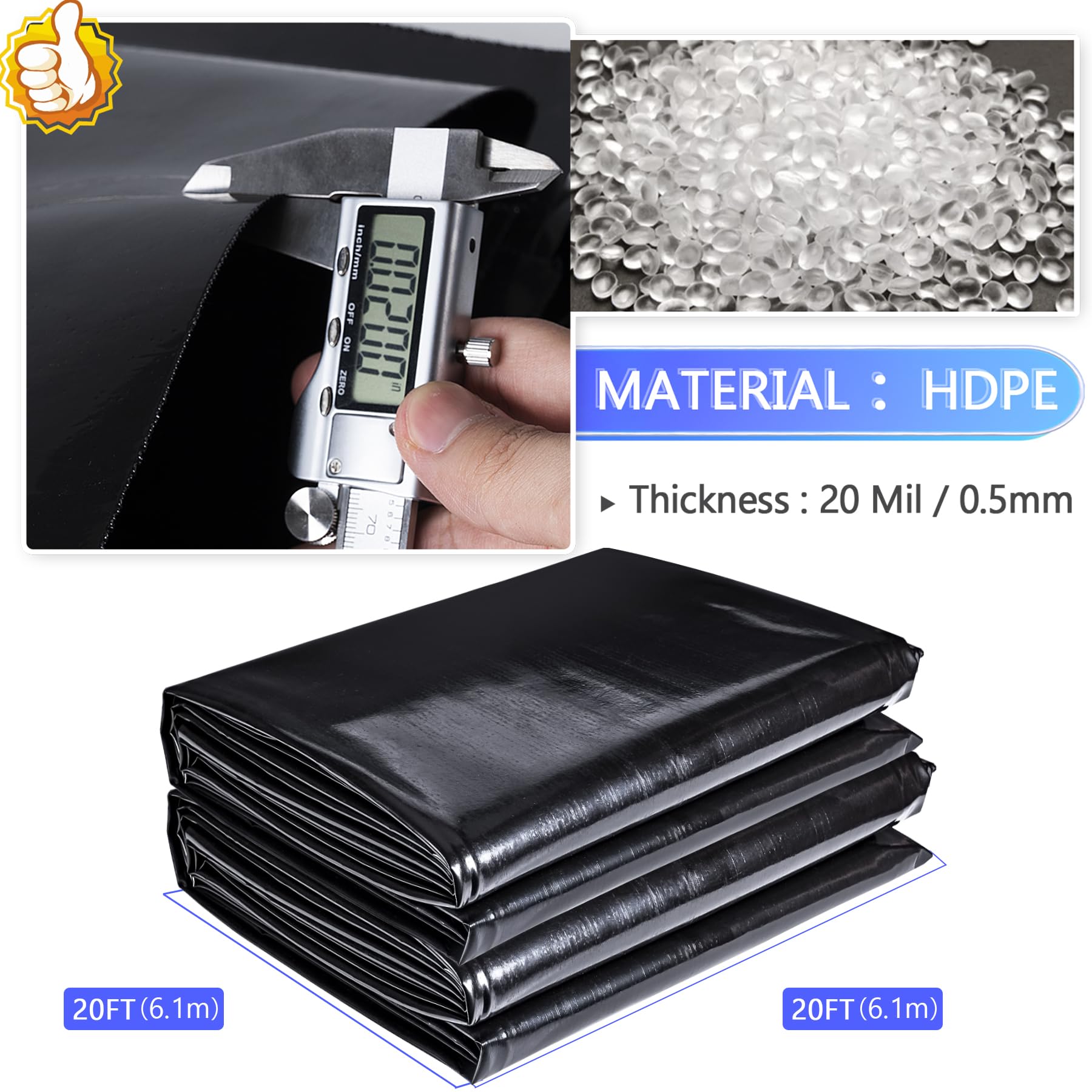 ToLanbbt close-up of HDPE texture demonstrating puncture resistance benefit