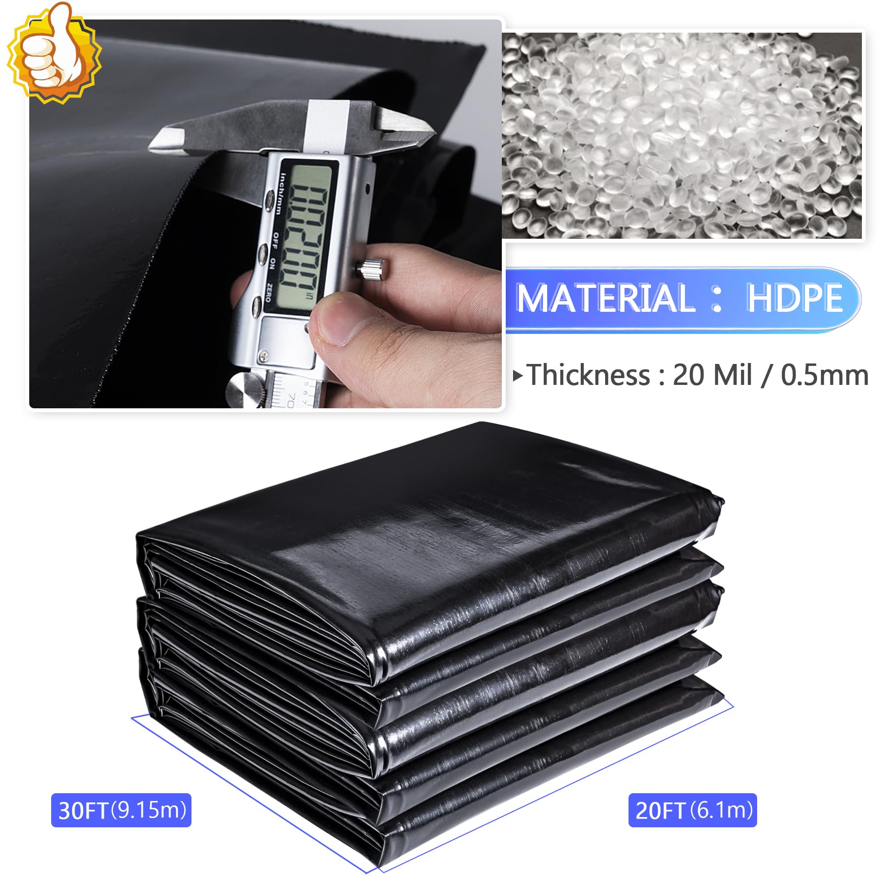 ToLanbbt close-up of HDPE texture highlighting puncture resistance