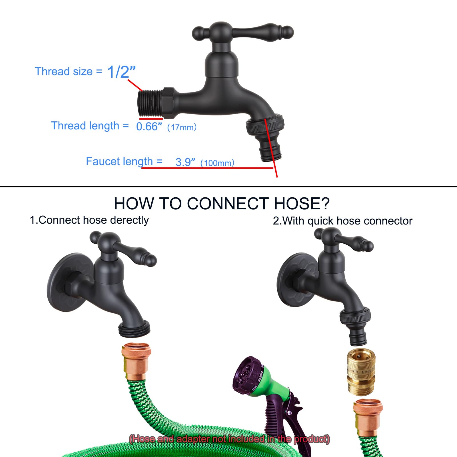 TOLIWEL detailed view of threads and spout for secure hose connections