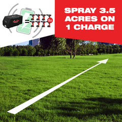 Tomahawk nozzle illustrating 25ft reach for thorough coverage