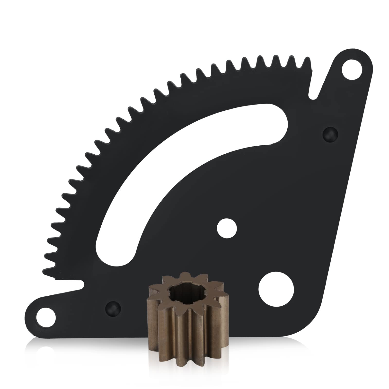 Tomanic gear components beside ruler to show scale and correct fit for L100-series tractors