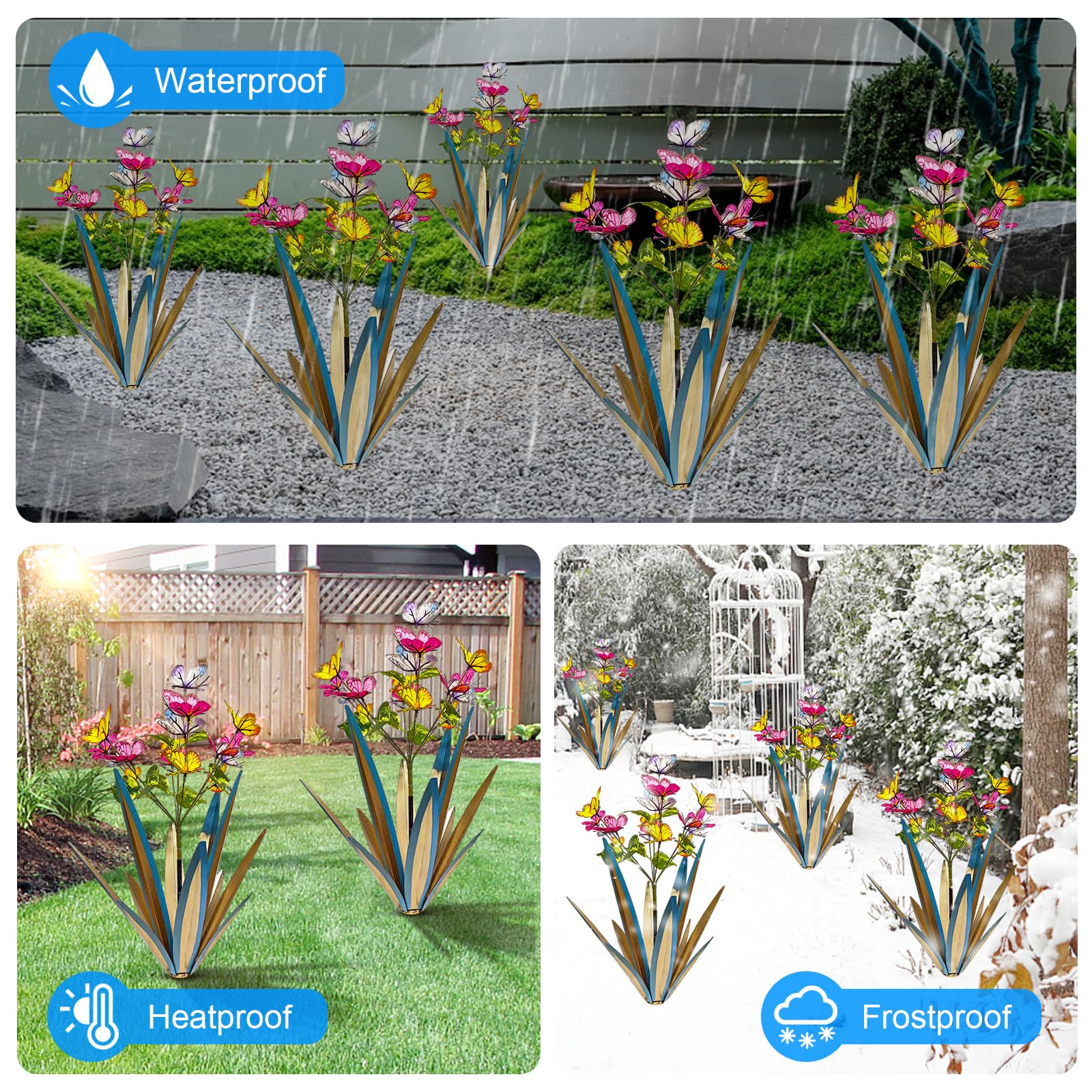 TOMBABY metal stake and base illustrating rust-resistant support and easy placement