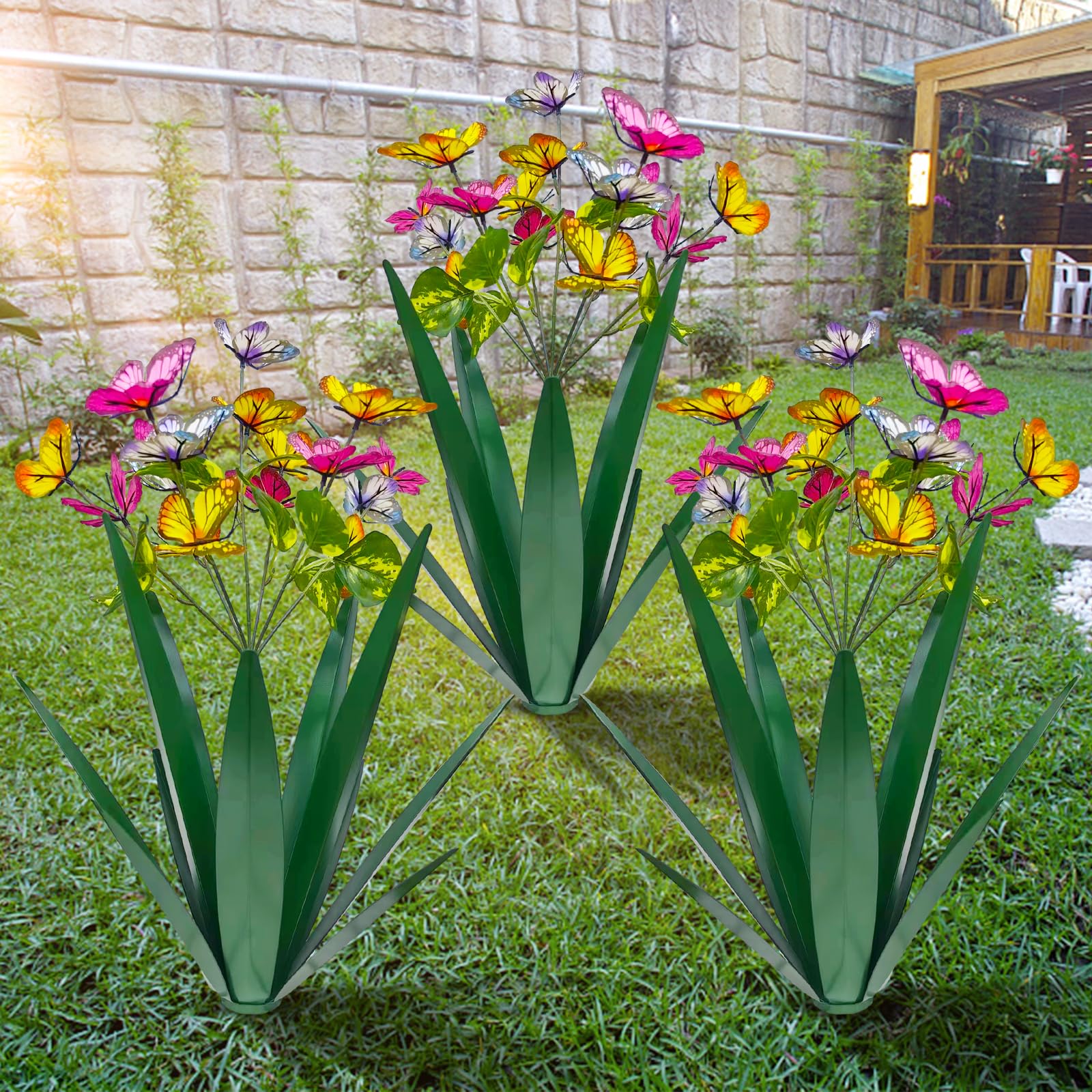 TOMBABY patio lifestyle setting adding color and charm to outdoor seating area