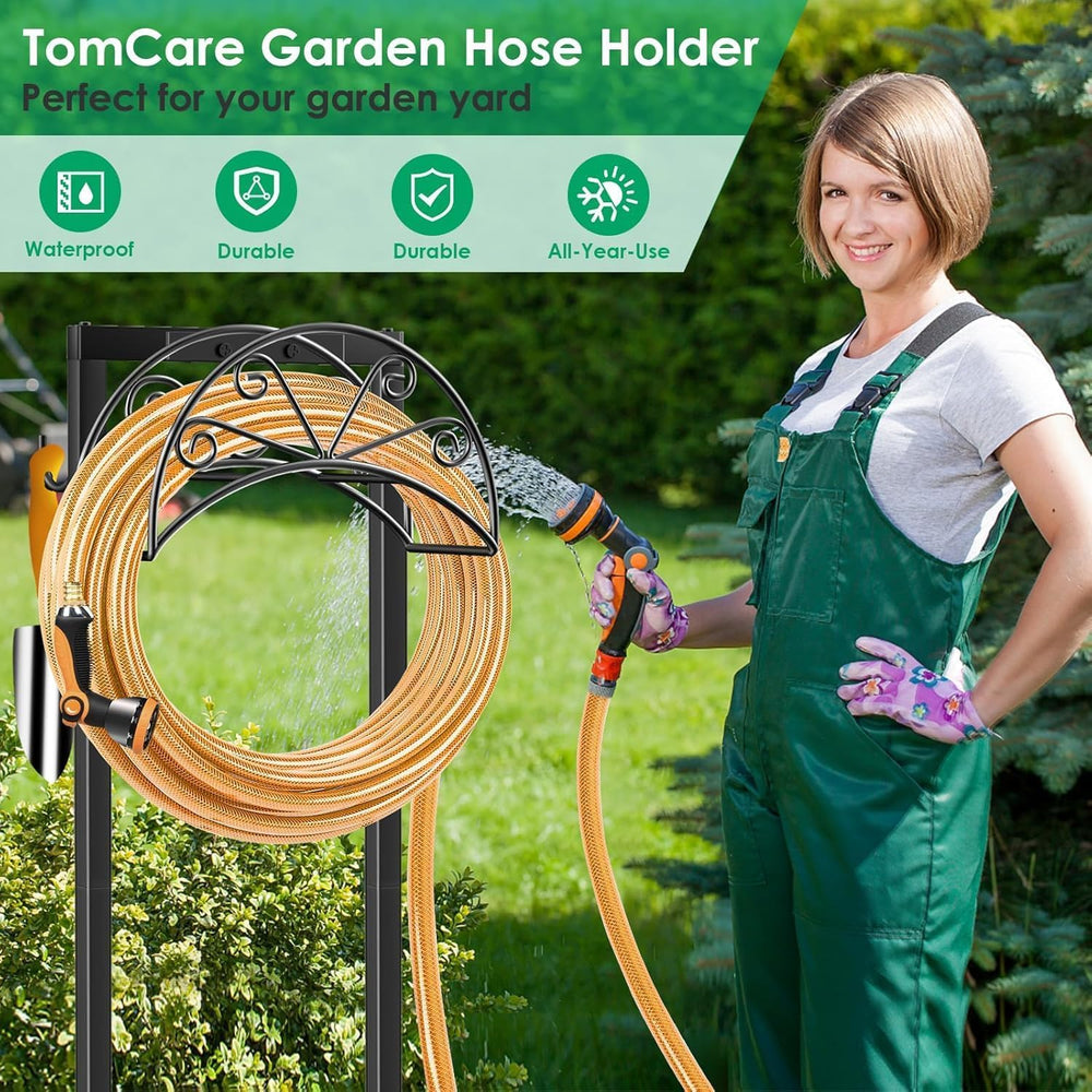 TomCare side profile with person for scale to show ergonomic height