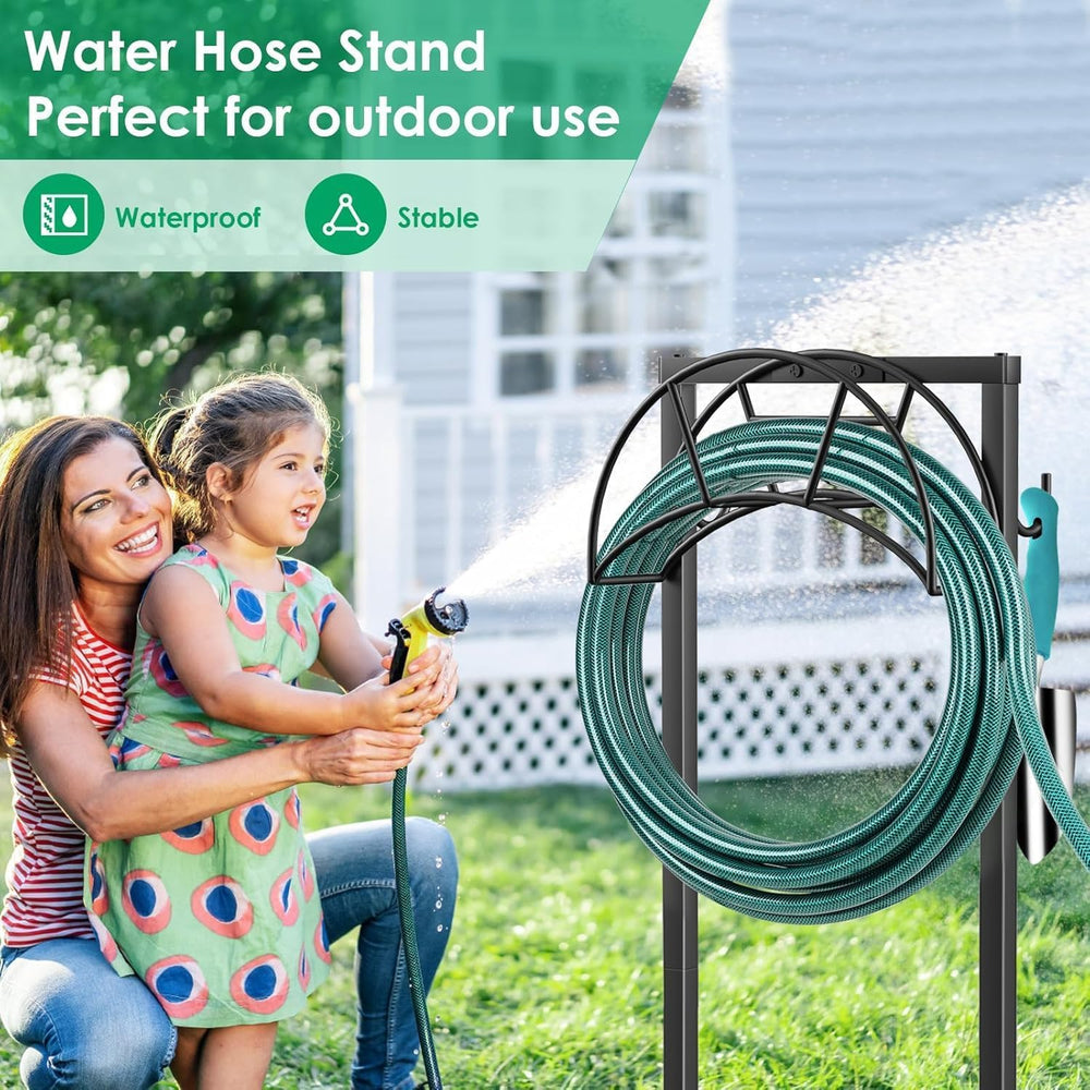 TomCare side profile installed in garden showing low-profile stability benefit