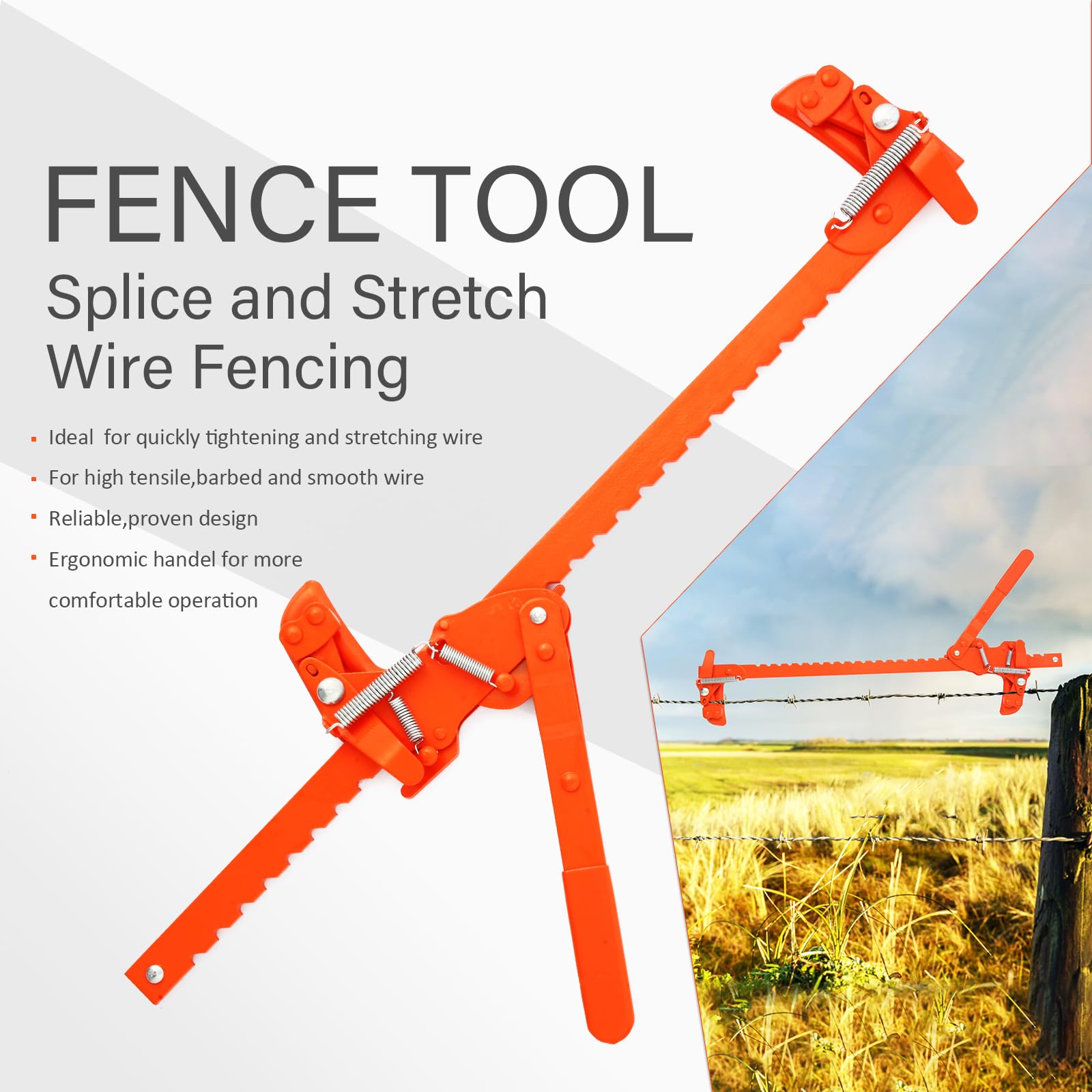 TOMESHA in outdoor fence repair scene showing reliable performance in real conditions benefit