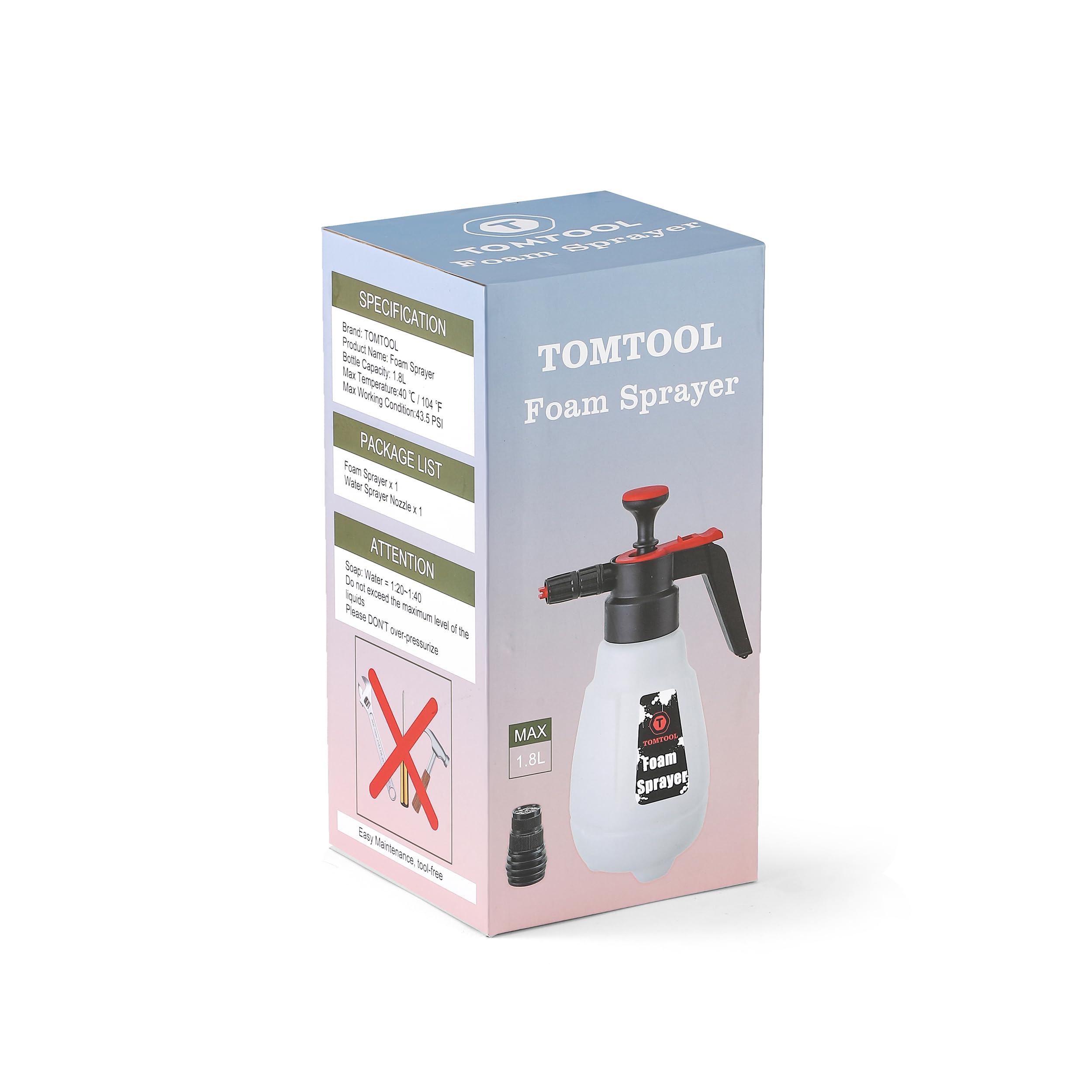 TOMTOOL in hands while washing a car illustrating travel-friendly convenience