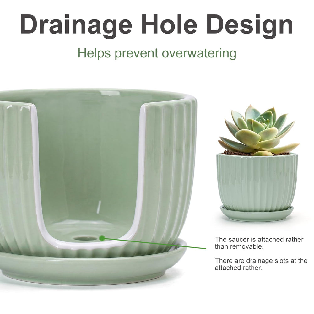 Ton Sin drainage hole detail demonstrating water control and plant health benefit