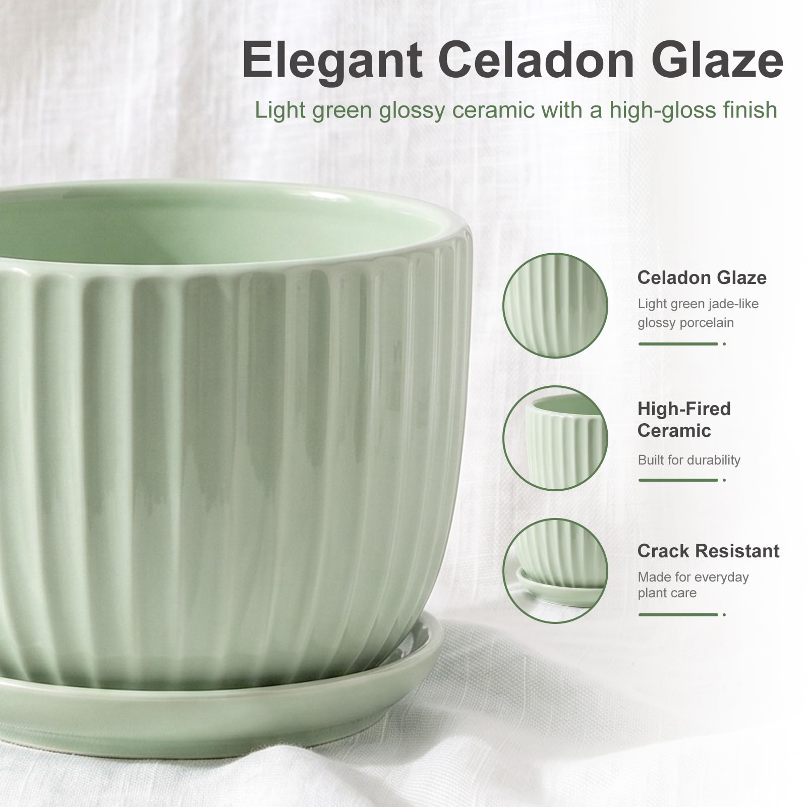 Ton Sin close-up of ceramic glaze texture highlighting durable glossy finish