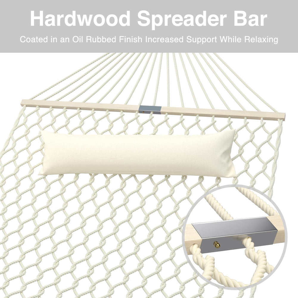 TONAHUTU hammock beside chair showing actual size and scale
