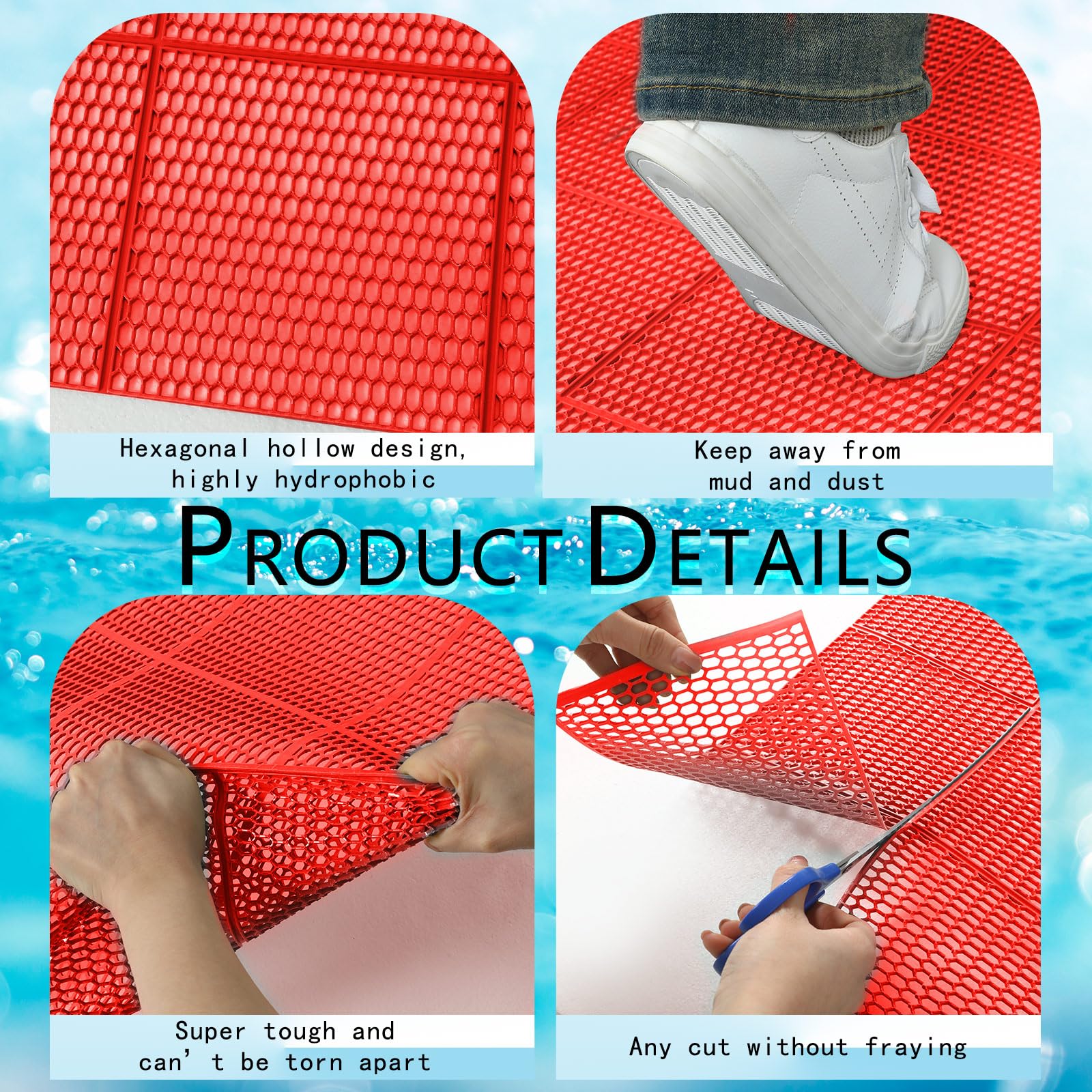 Tondiamo folded mats in trunk showing compact storage and season-ready portability benefit