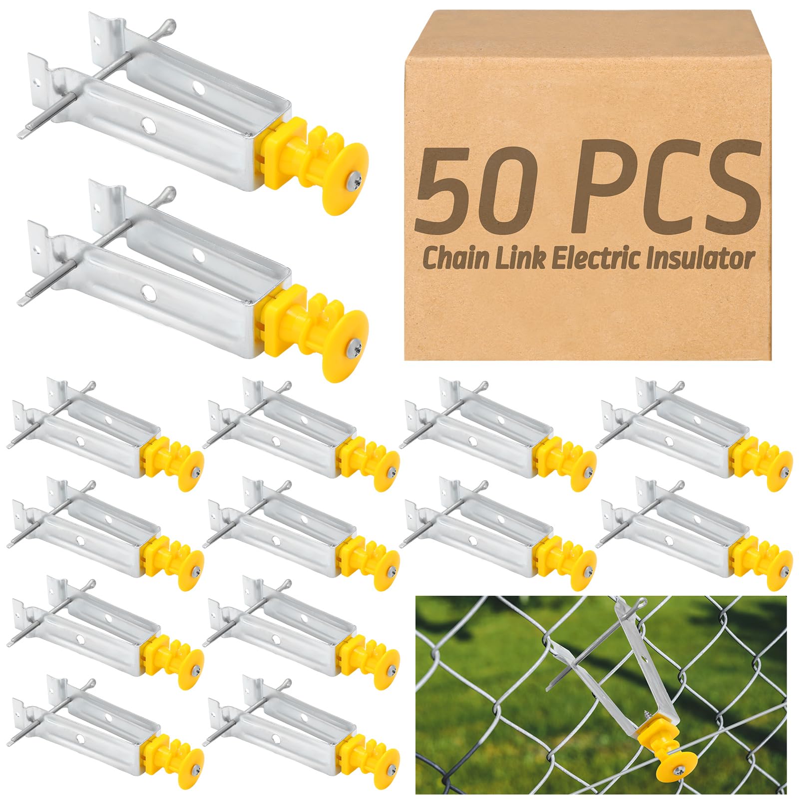 Tondiamo front view of 50 yellow extenders showing kit and packaging benefits