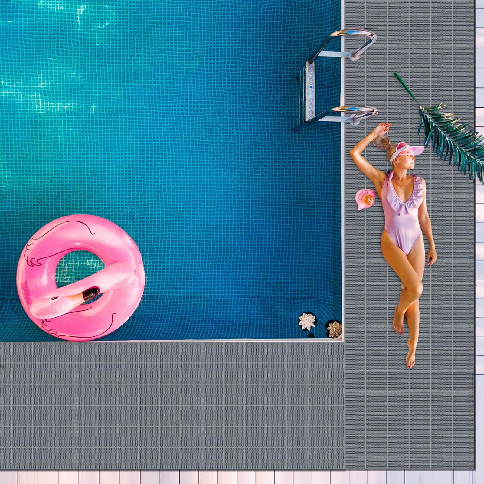 Tondiamo mat used in indoor spa showing slip-resistant wet-area benefit