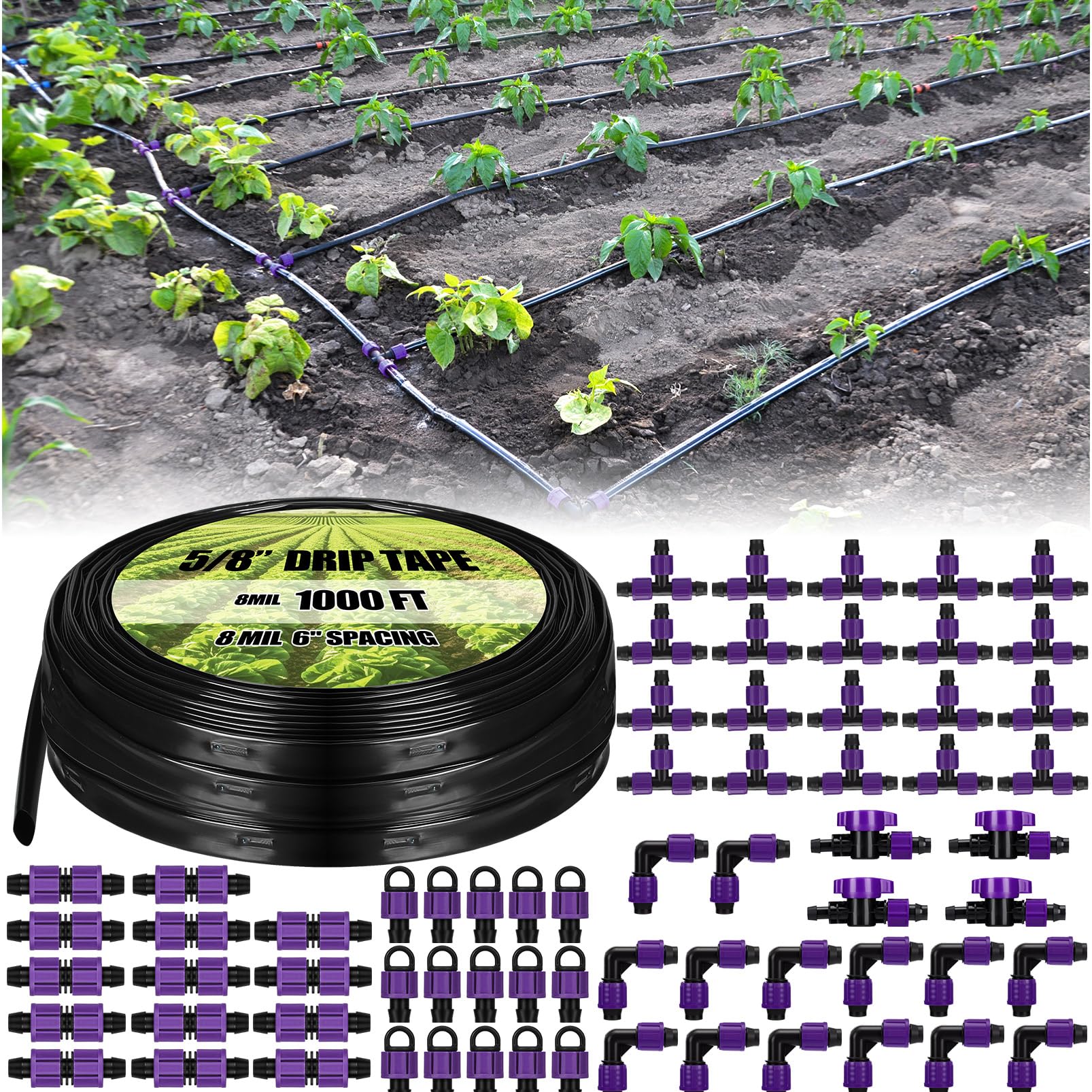 Tondiamo drip system in garden setting, tidy automated watering benefit