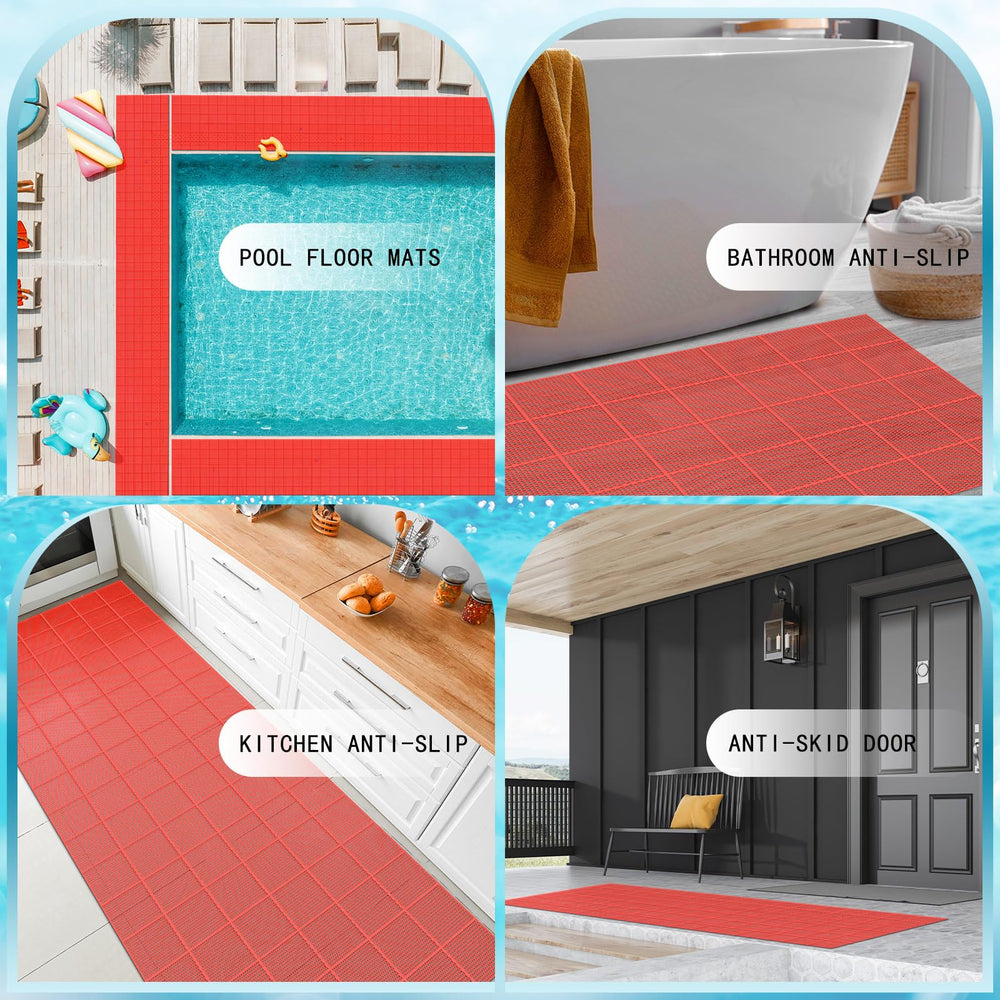 Tondiamo poolside installation demonstrating safer footing and reduced water pooling benefit
