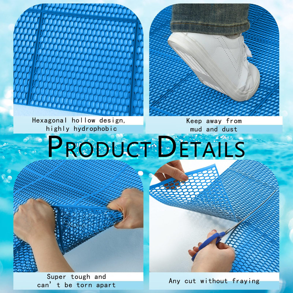 Tondiamo mat being rinsed showing easy-clean and low-maintenance benefit