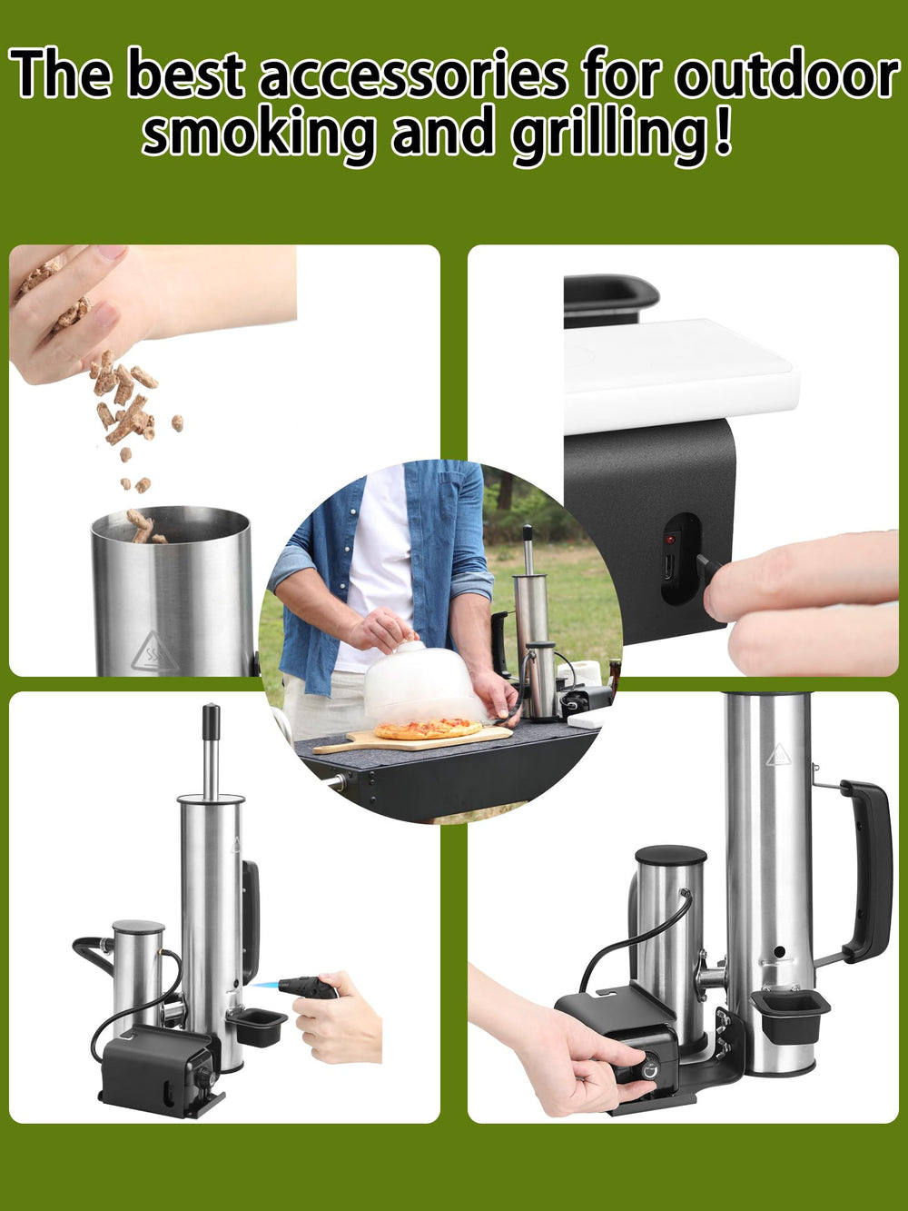 TONFUGLN next to a spatula showing size and portability for outdoor use benefit