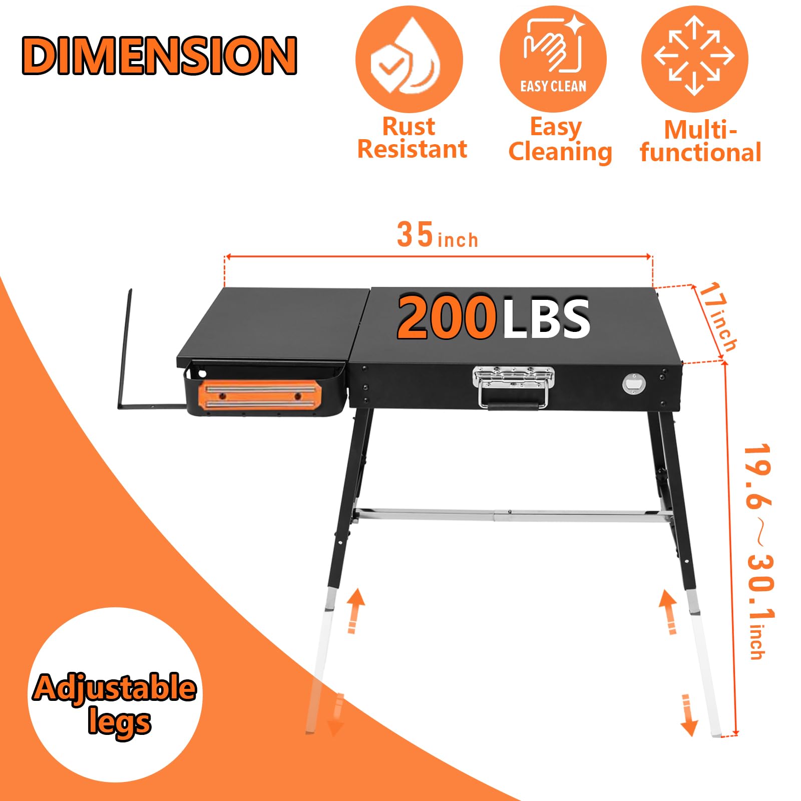TONFUGLN trash bag holder and hooks keeping workspace tidy and waste-contained benefit