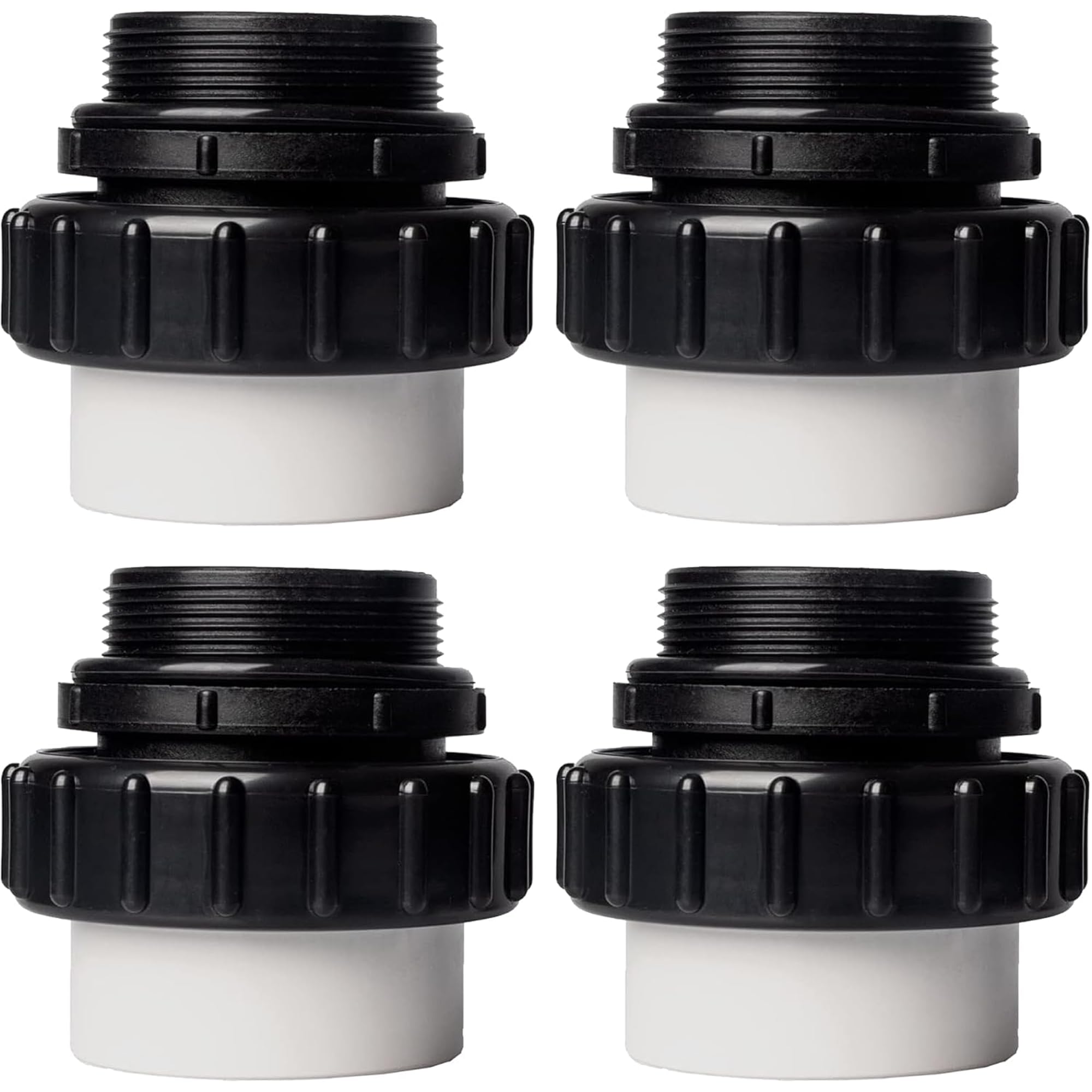 TonGass front view of 4-pack unions showing packaging and components benefit quick replacement