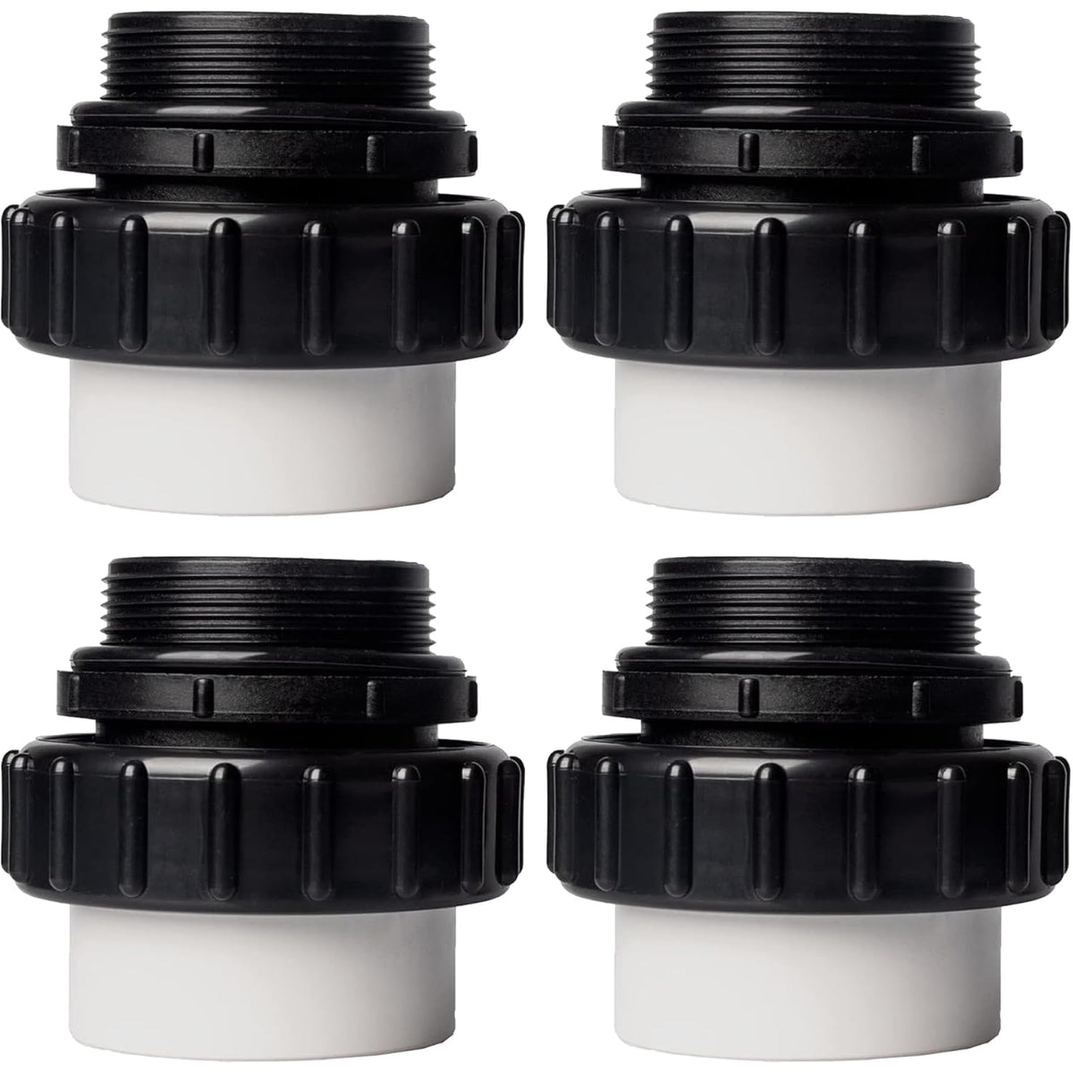 TonGass front view of 4-pack unions showing packaging and components benefit quick replacement