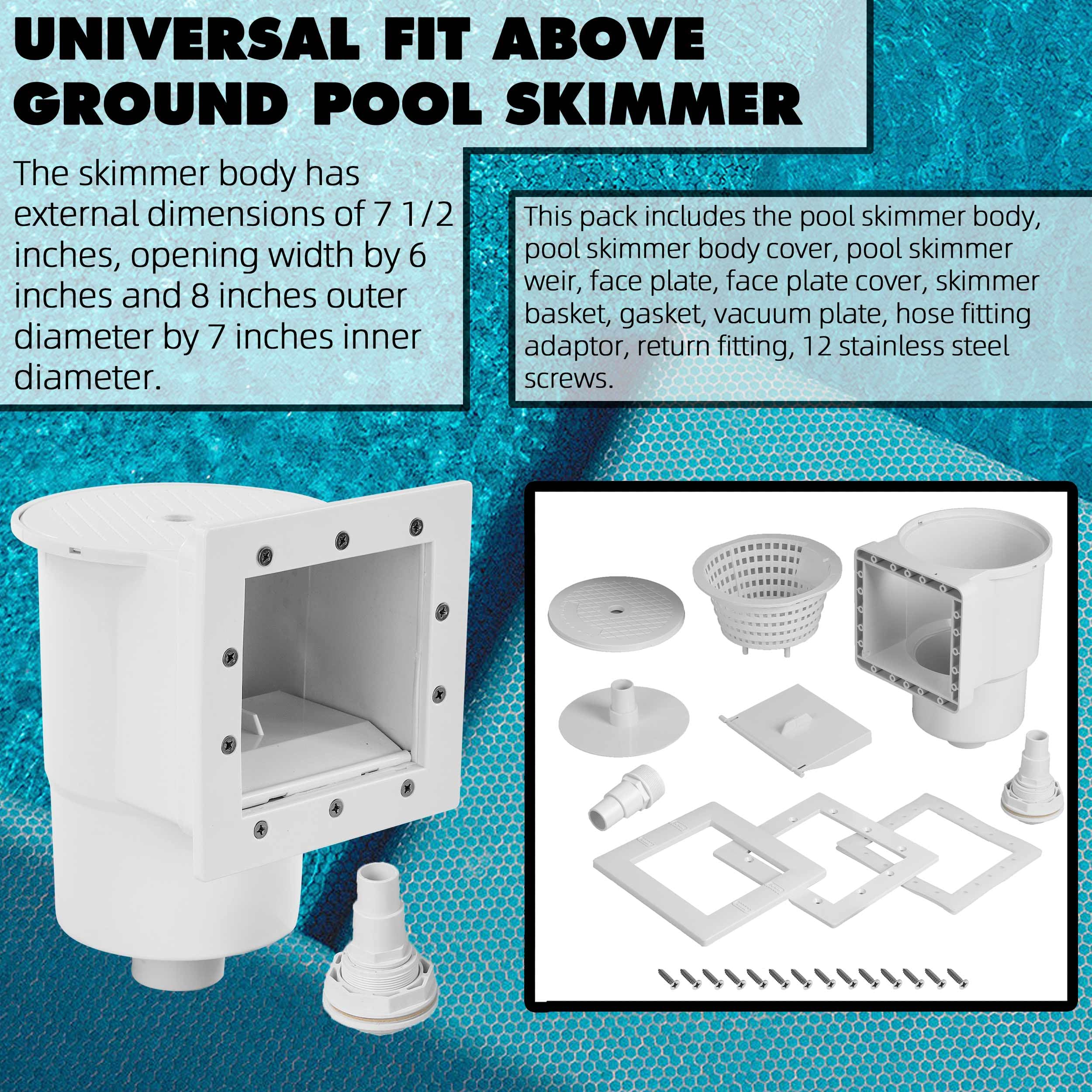 TonGass skimmer body close-up highlighting durable ABS construction benefit