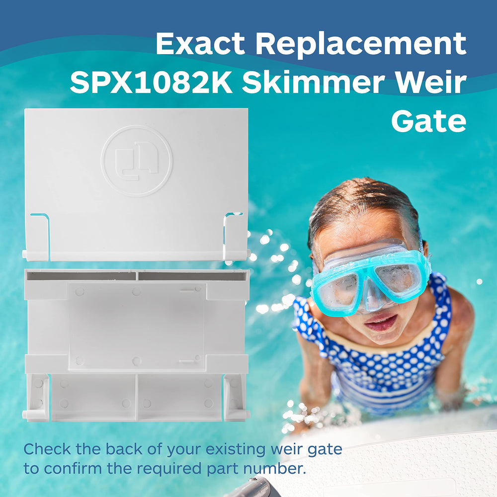 TonGass product pictured by pool with skimmer lid removed showing easy DIY replacement