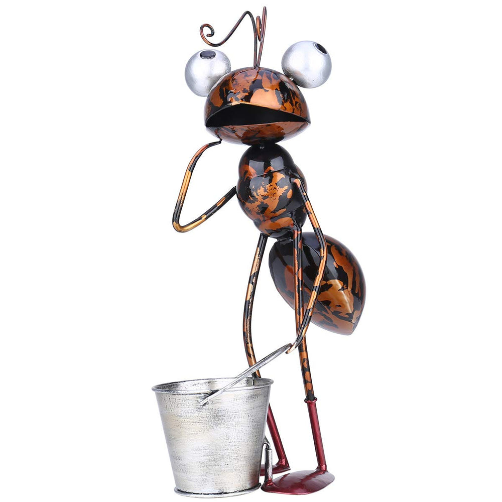 Tooarts ant front view showing painted boots and cheerful expression for charm