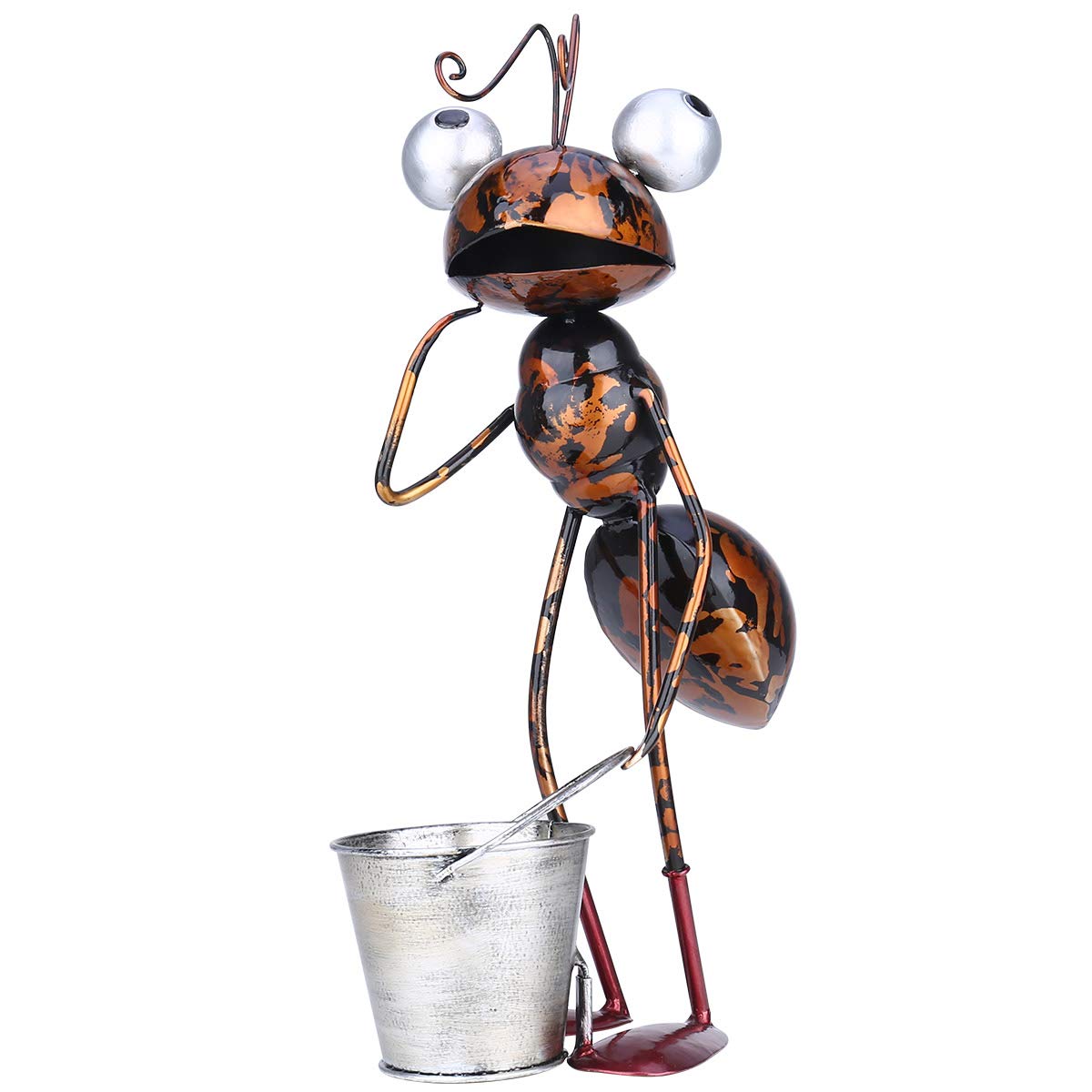 Tooarts ant front view showing painted boots and cheerful expression for charm
