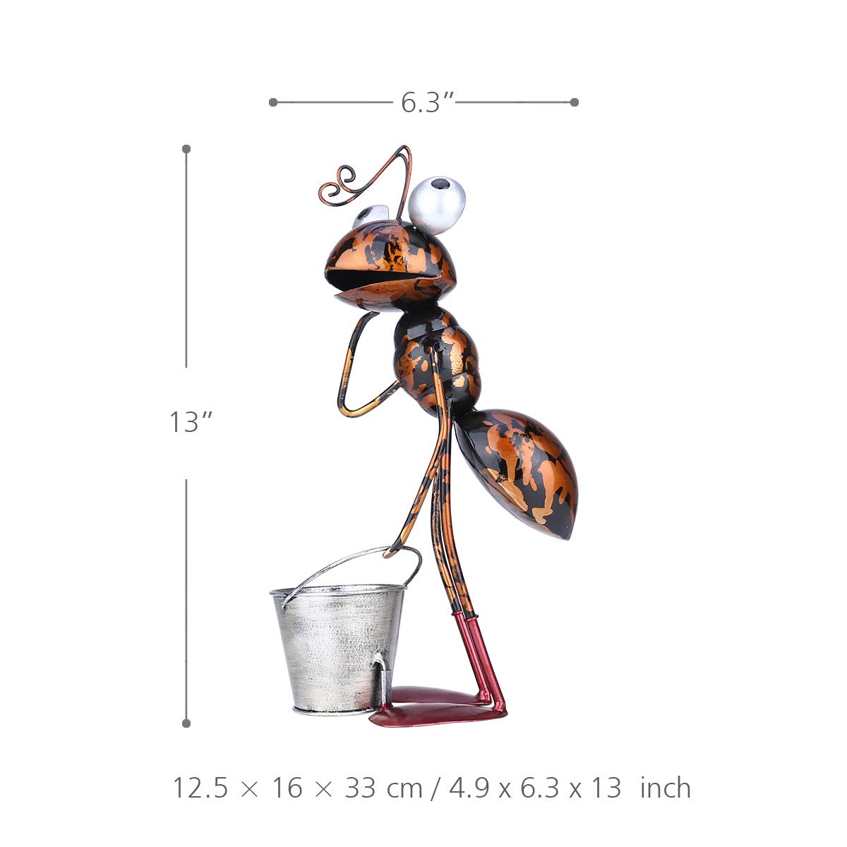 Tooarts ant on a patio table creating a playful outdoor décor focal point
