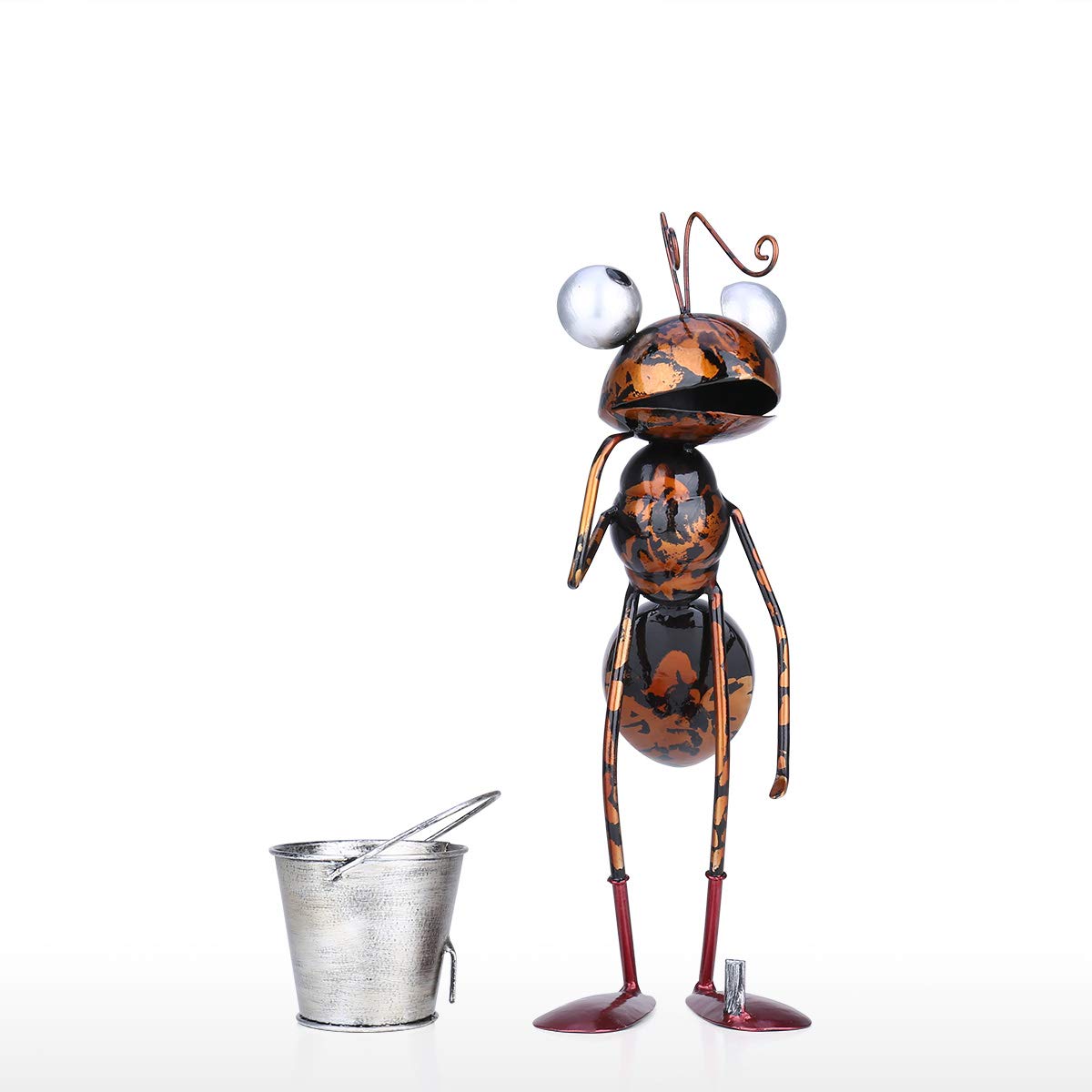 Tooarts ant with removable bucket used as a small planter for succulents