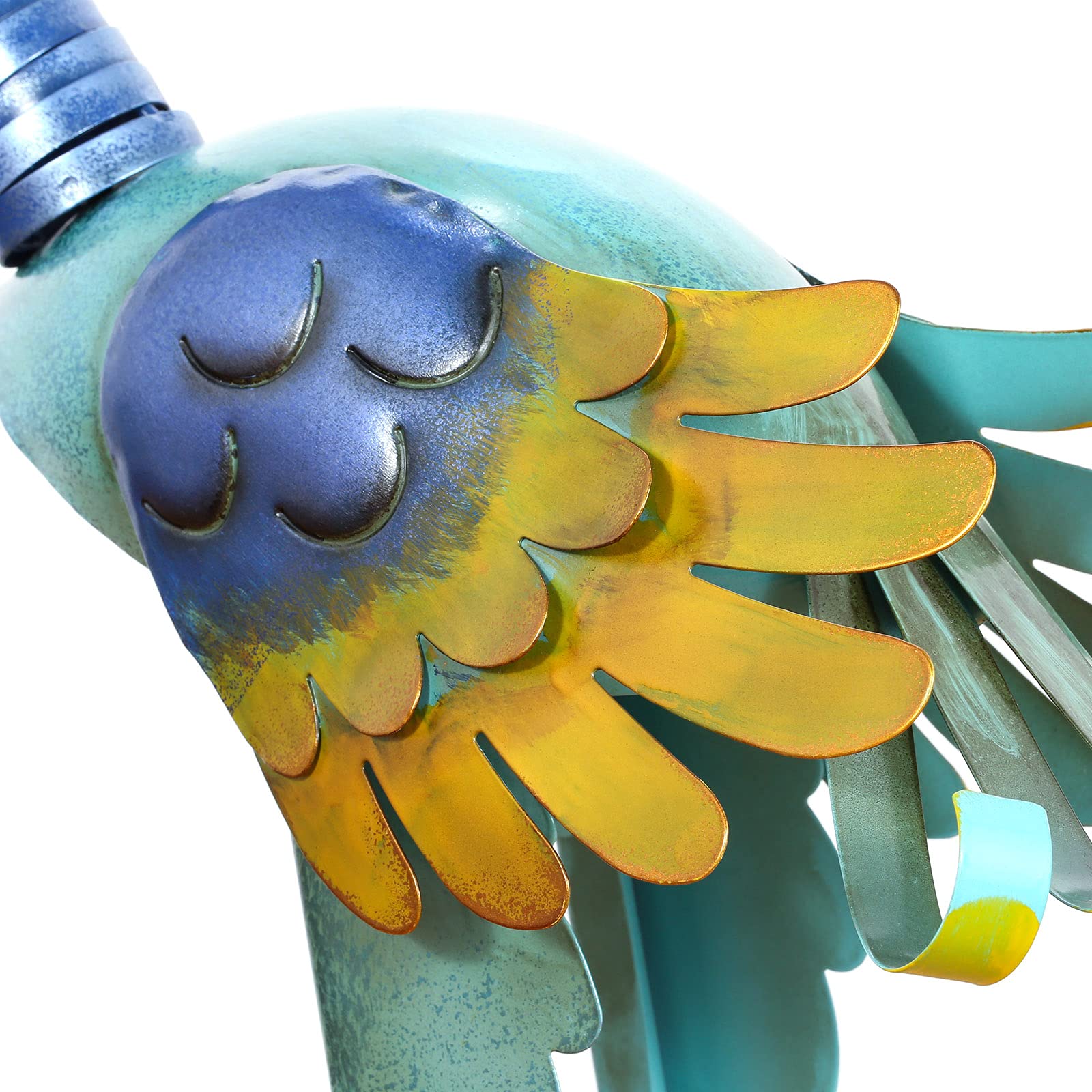 Tooarts toucan installed on lawn adding playful curb appeal to garden
