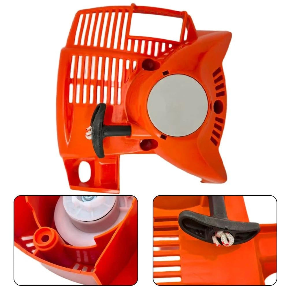 Toobop starter installed on Stihl trimmer demonstrating fast repair benefit