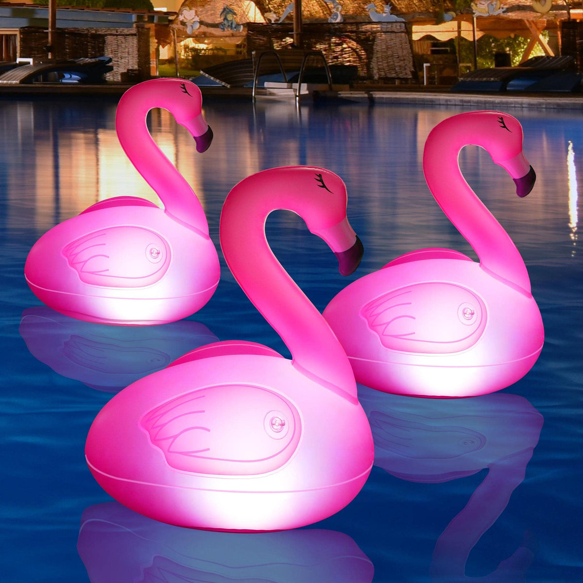 Toodour flamingo front view showing LED glow and decorative shape