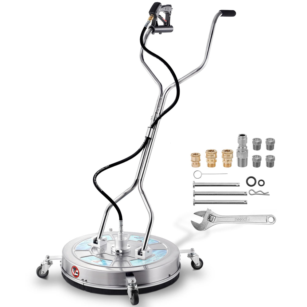 Tool Daily front view of 24-inch surface cleaner showing full deck and handles for efficient cleaning