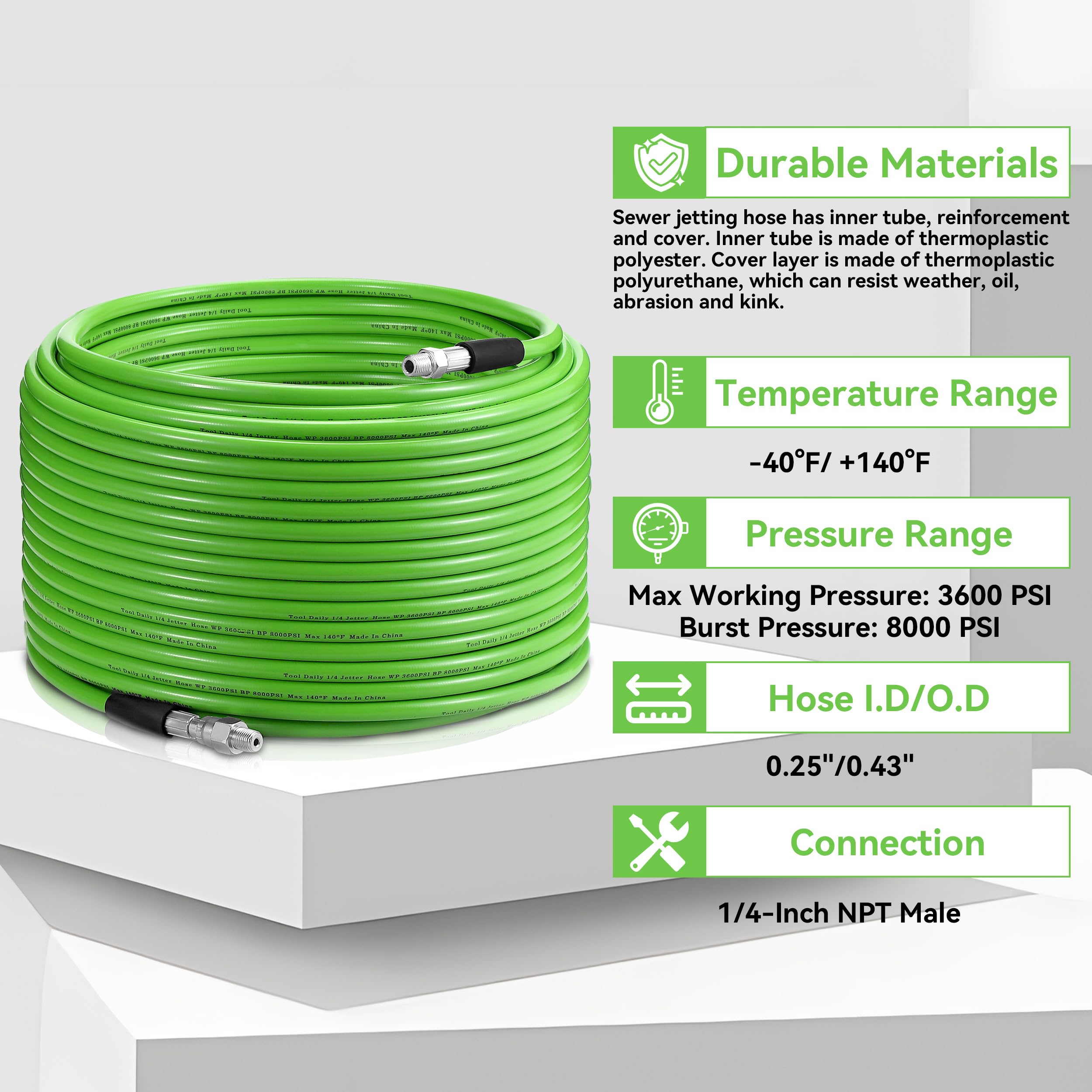 Tool Daily adapters and Teflon tape ensuring leak-free connections