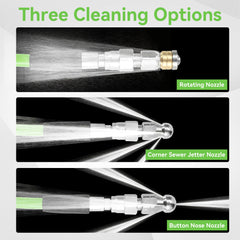 Tool Daily nozzle set button rotating and corner for targeted clearing