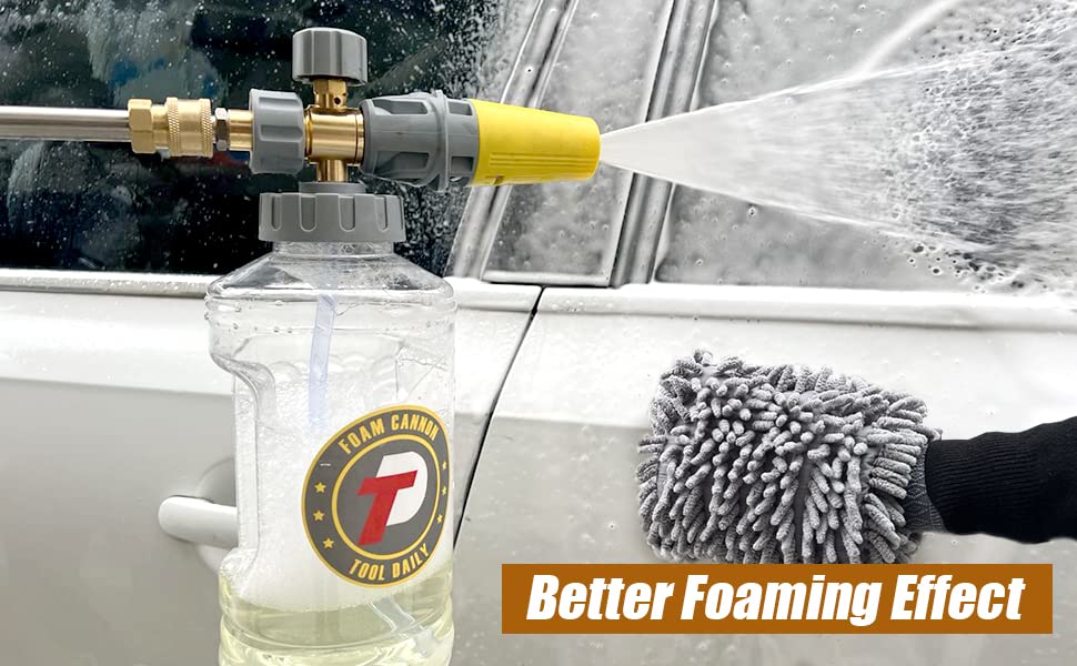 Tool Daily 1.1mm orifice close-up creating thicker foam for low-pressure systems