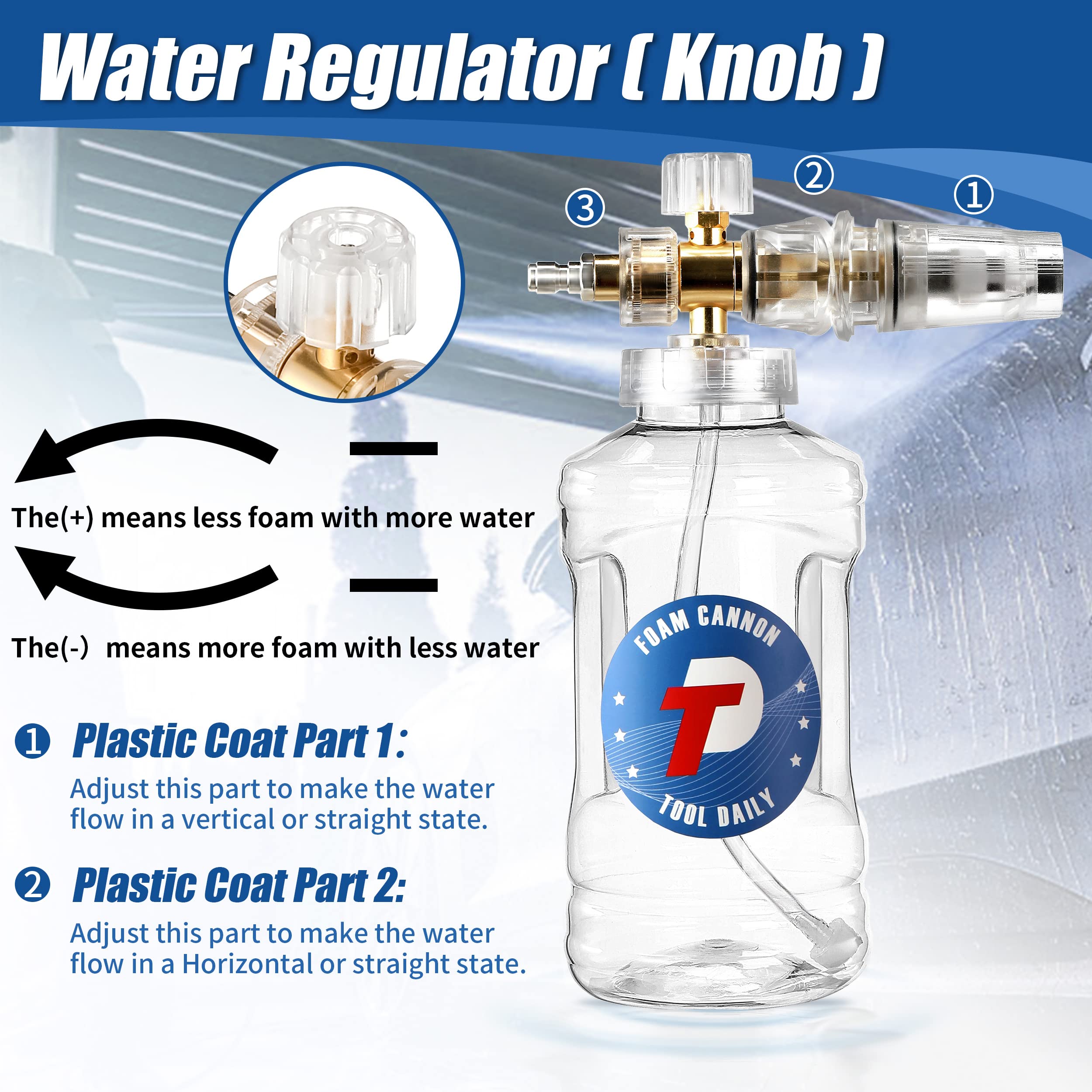 Tool Daily multi-connection adapter detail for versatile pressure-washer fittings