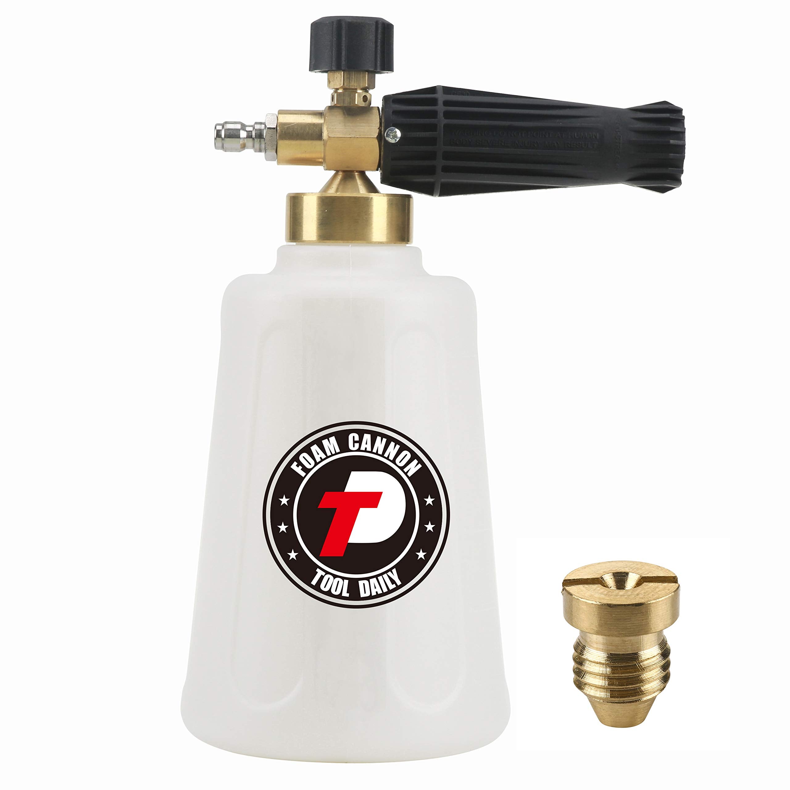 Tool Daily front view showing foam cannon assembly and easy grip for faster washing