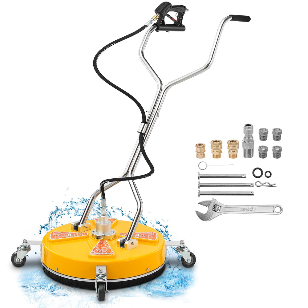 Tool Daily front view of 20-inch surface cleaner showing deck and handles for faster cleaning