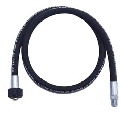 Tool Daily front view of whip hose showing durable cover and connectors for neat reel setup
