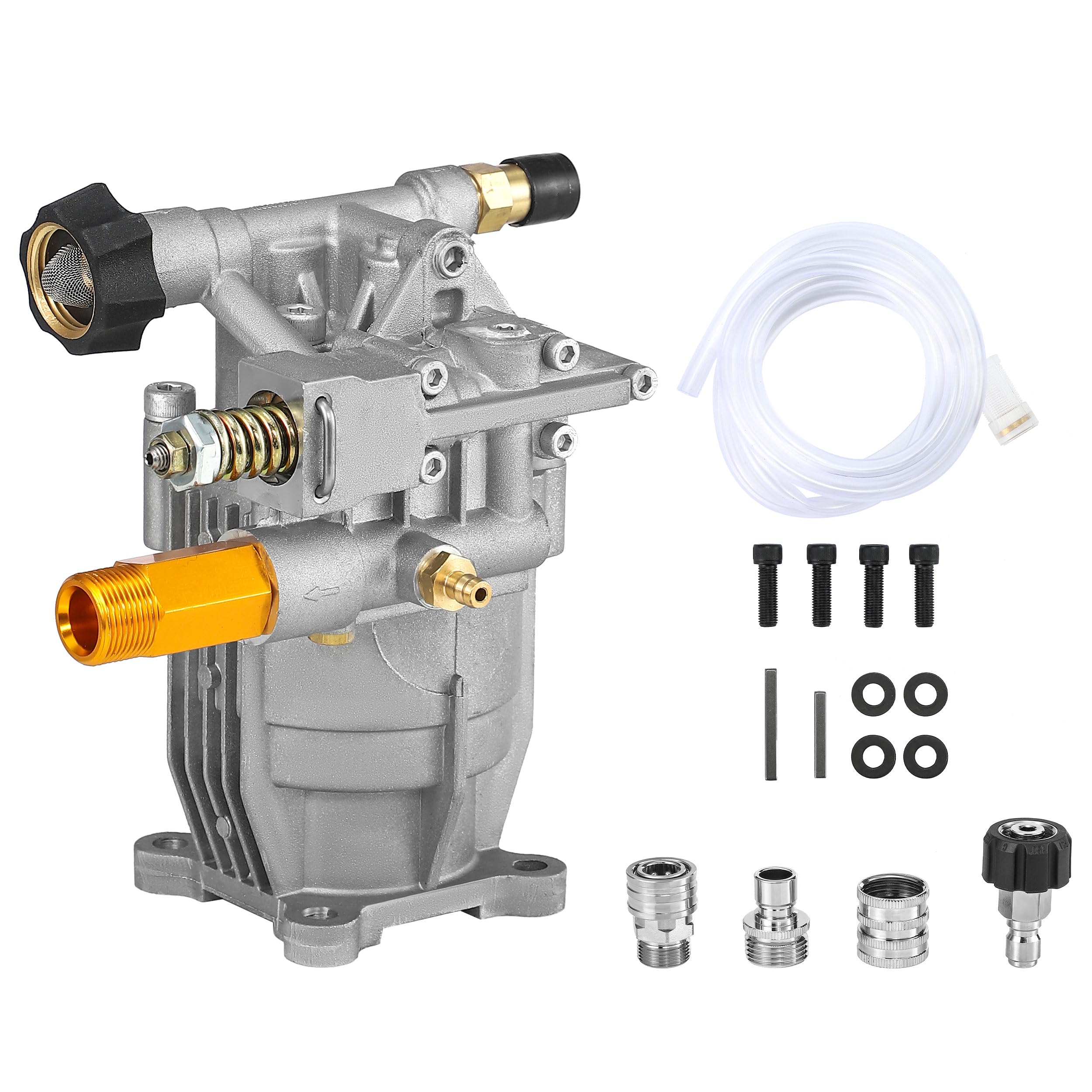 Tool Daily pump assembly front view showing mounting points and robust build
