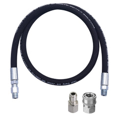 Tool Daily front view of 4 ft whip hose showing fittings and benefits