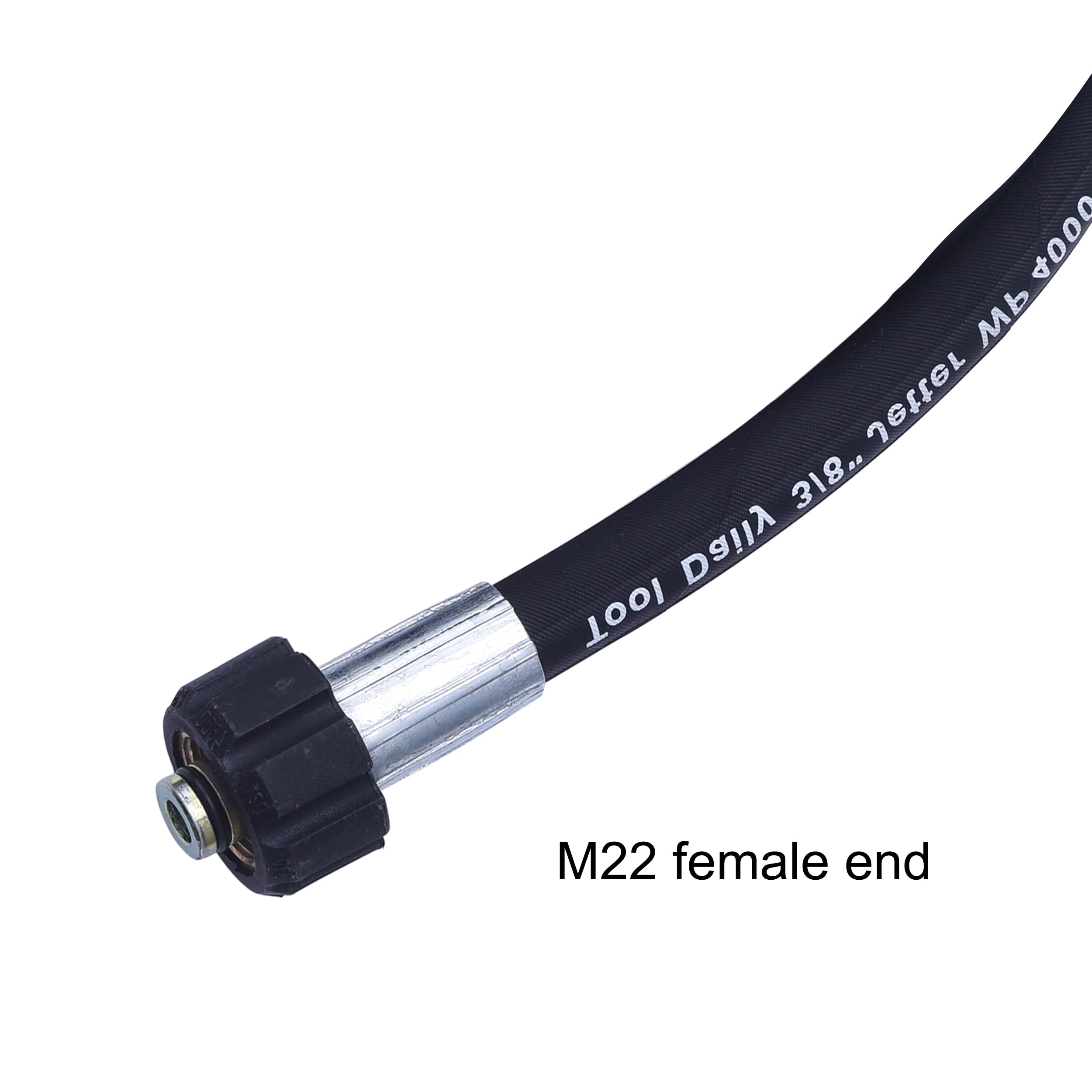 Tool Daily hose connected between pump and reel demonstrating tidy installation benefit