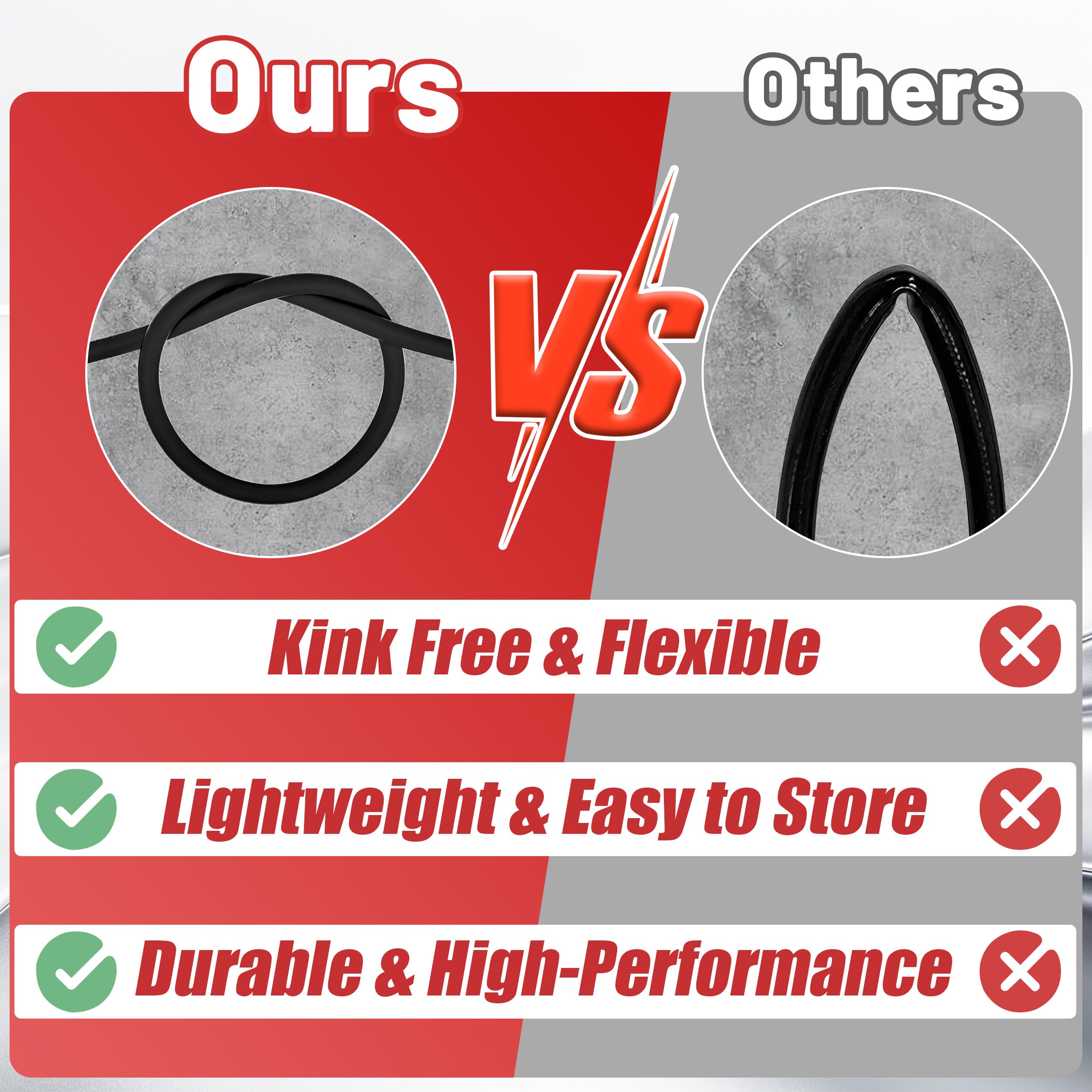 Tool Daily hose used to wash car showing extended reach and fewer equipment moves